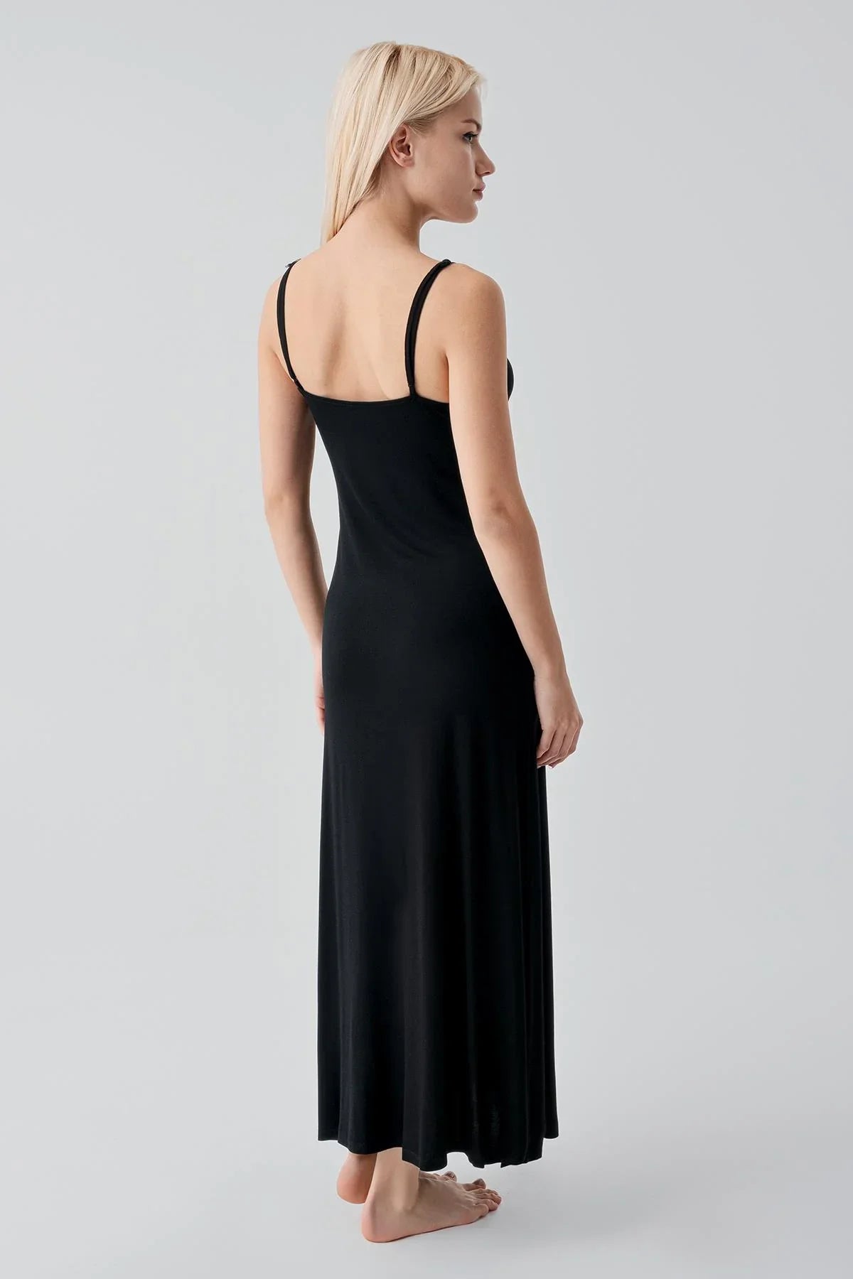 Sleeveless Long Basic Comfortable Daily Lycra Flexible Viscose Soft Dress 19111