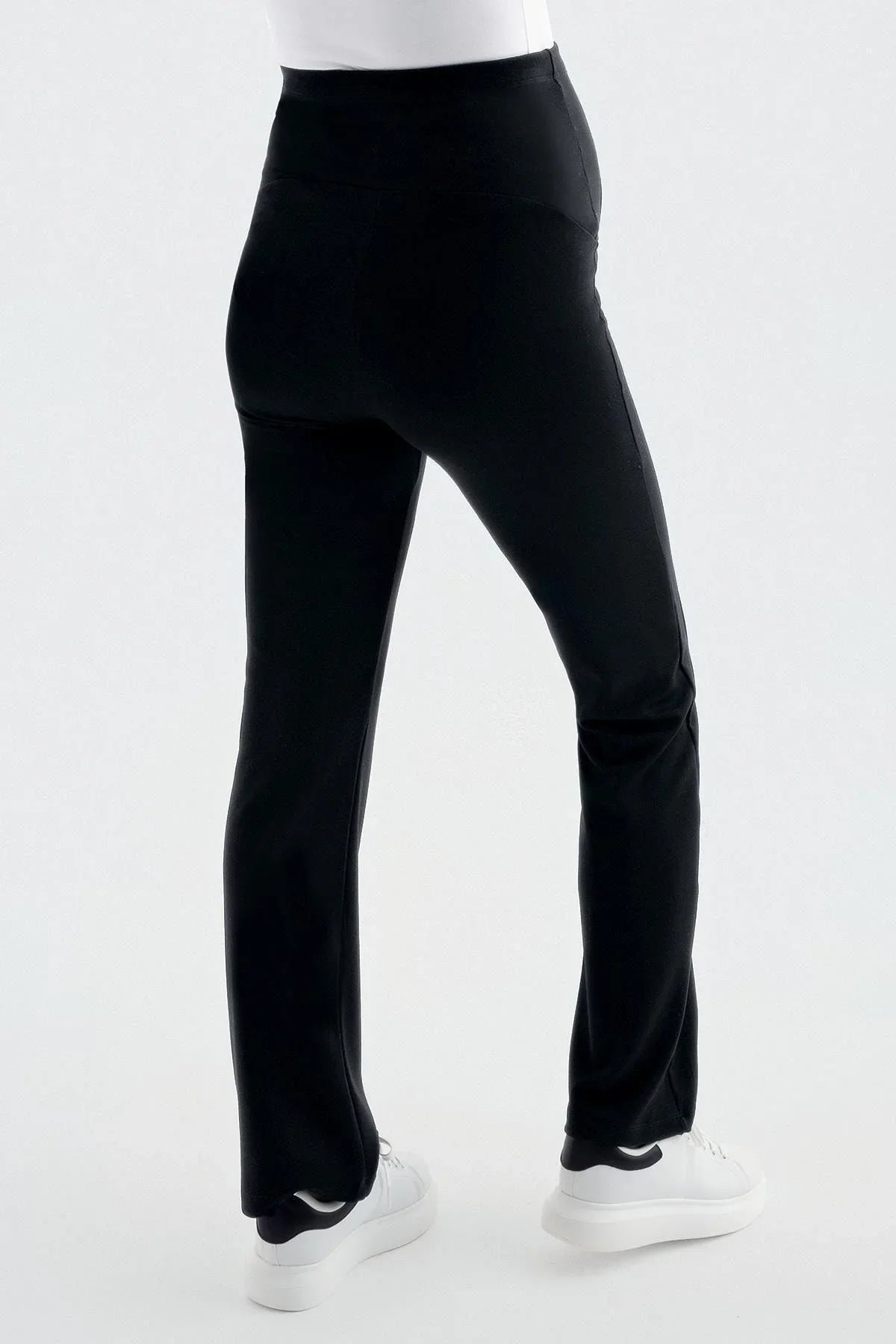 Ayarlanabilir Yüksek Bel Esnek Çelik Örme Hamile Pantolonu CLK03