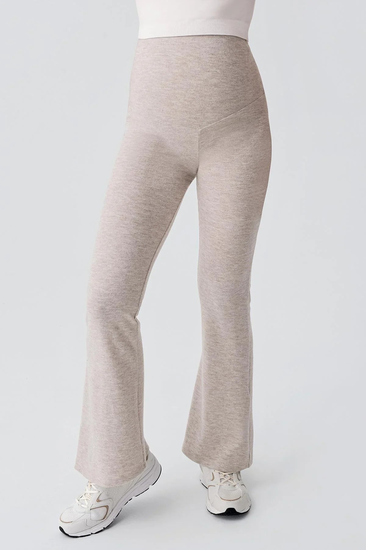 Ayarlanabilir Yüksek Bel Esnek Yumuşak Dokulu Viskoz Karışımlı Hamile Pantolonu HP02 - Artış Collection
