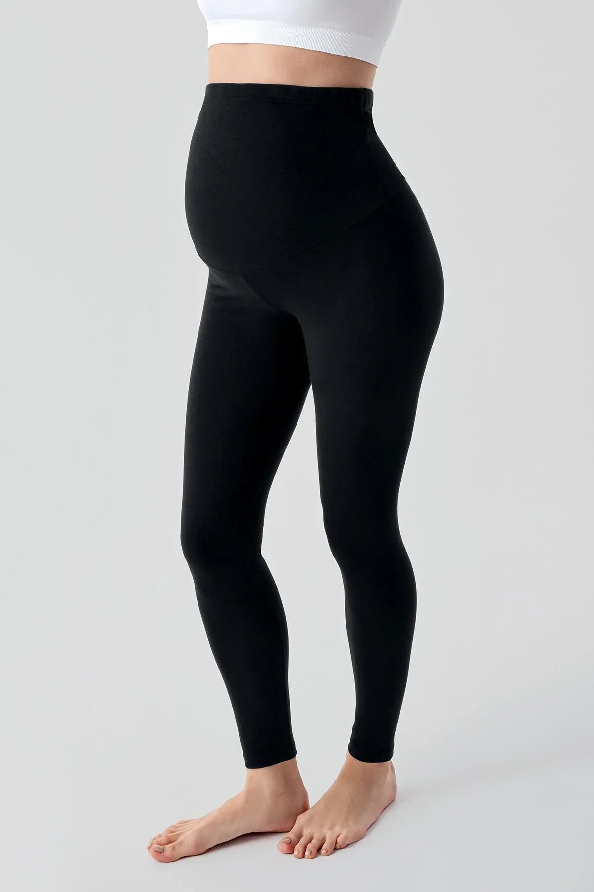 Adjustable High Waist Long Lycra Stretch Cotton Maternity Leggings T28