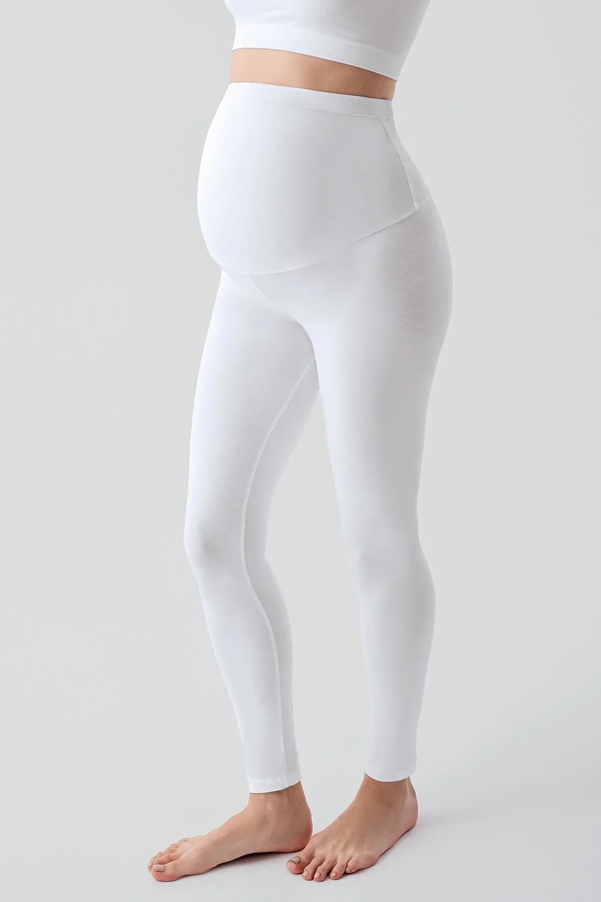 Adjustable High Waist Long Lycra Stretch Cotton Maternity Leggings T28