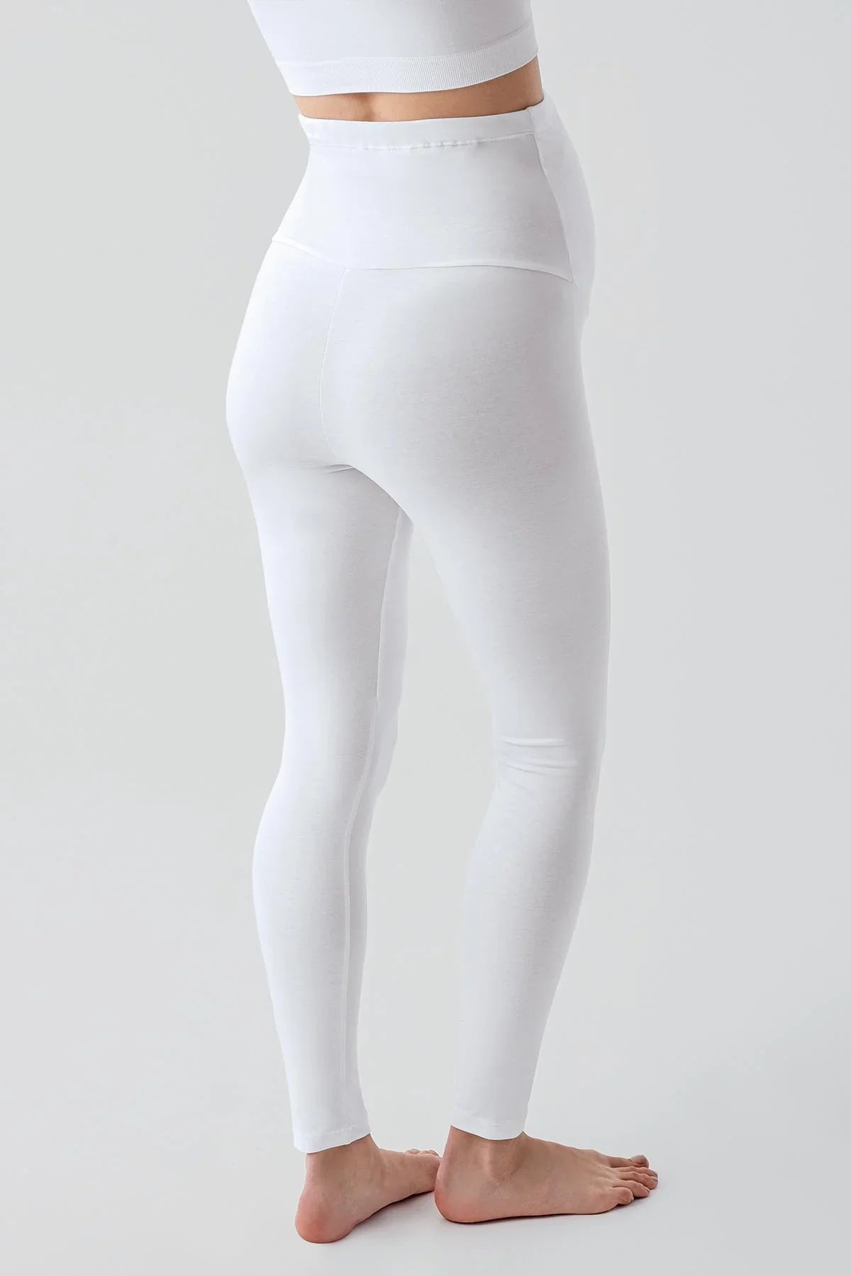 Adjustable High Waist Long Lycra Stretch Cotton Maternity Leggings T28
