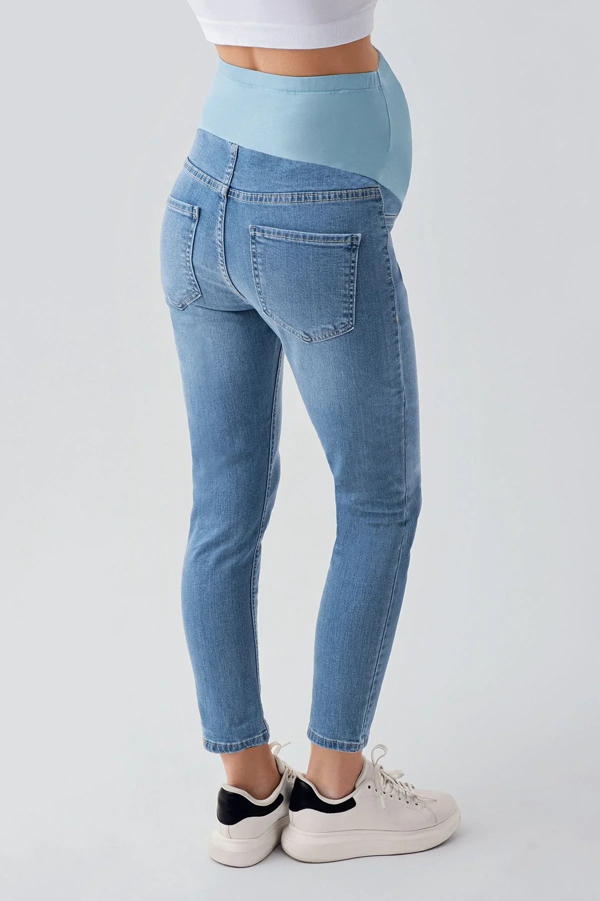 Boyfriend Esnek Likralı Beli Ayarlanabilir Hamile Jean Pantolon J01