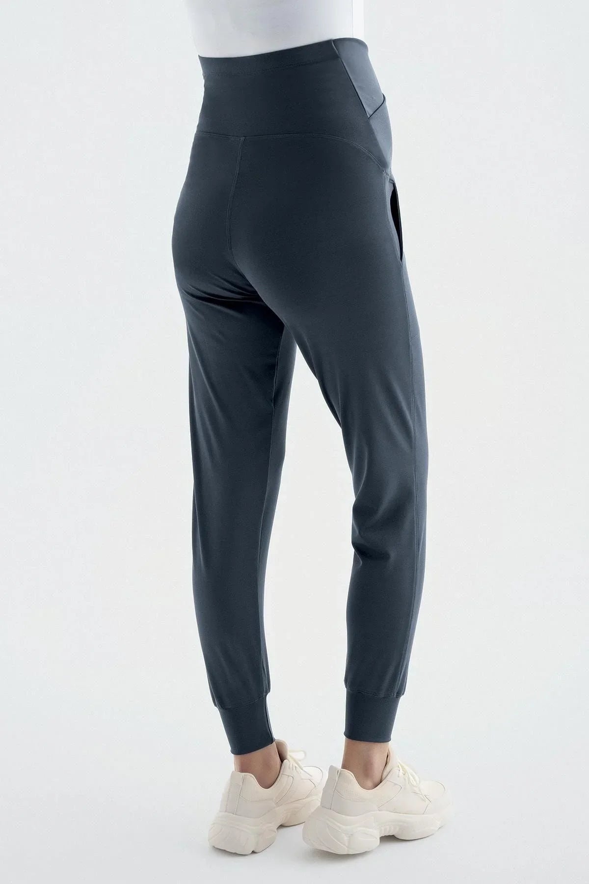 Çapraz Kemer Yüksek Bel Cepli Hamile Jogger Eşofman Altı E03