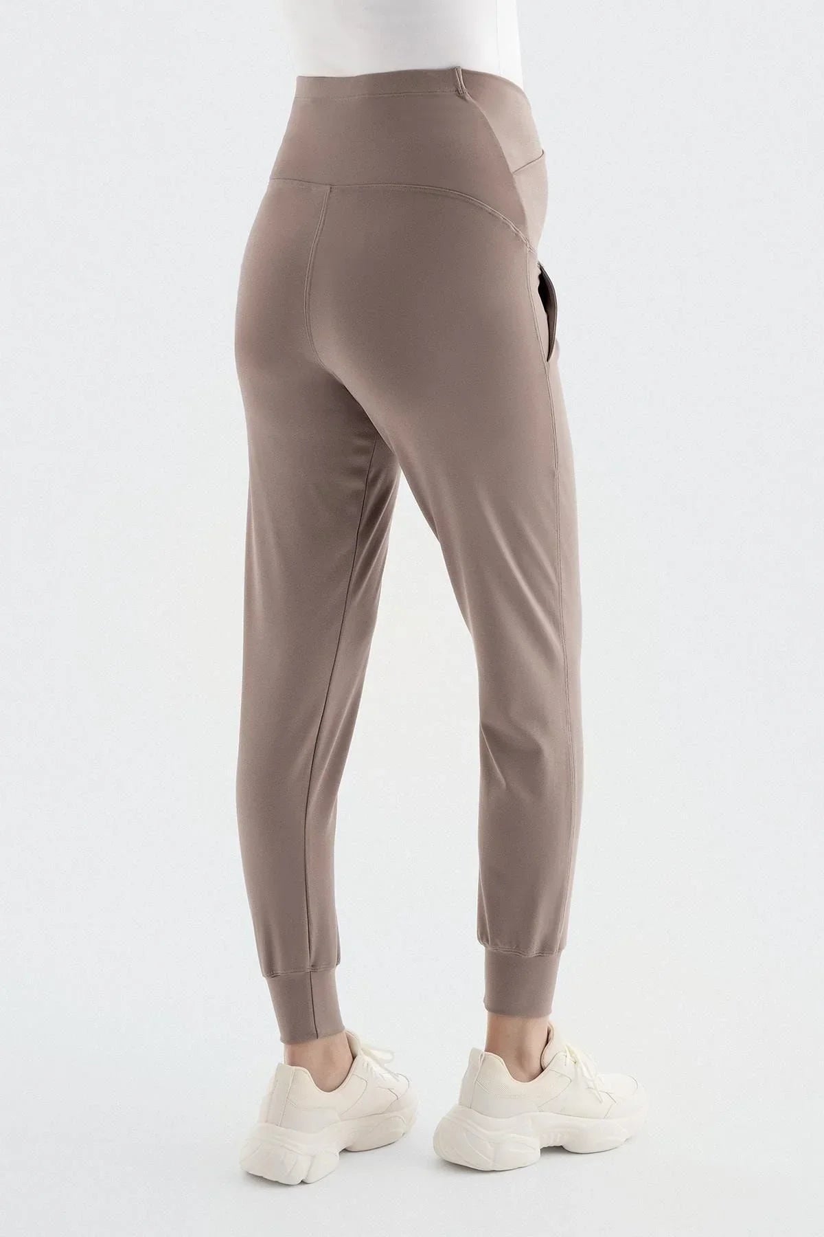 Çapraz Kemer Yüksek Bel Cepli Hamile Jogger Eşofman Altı E03