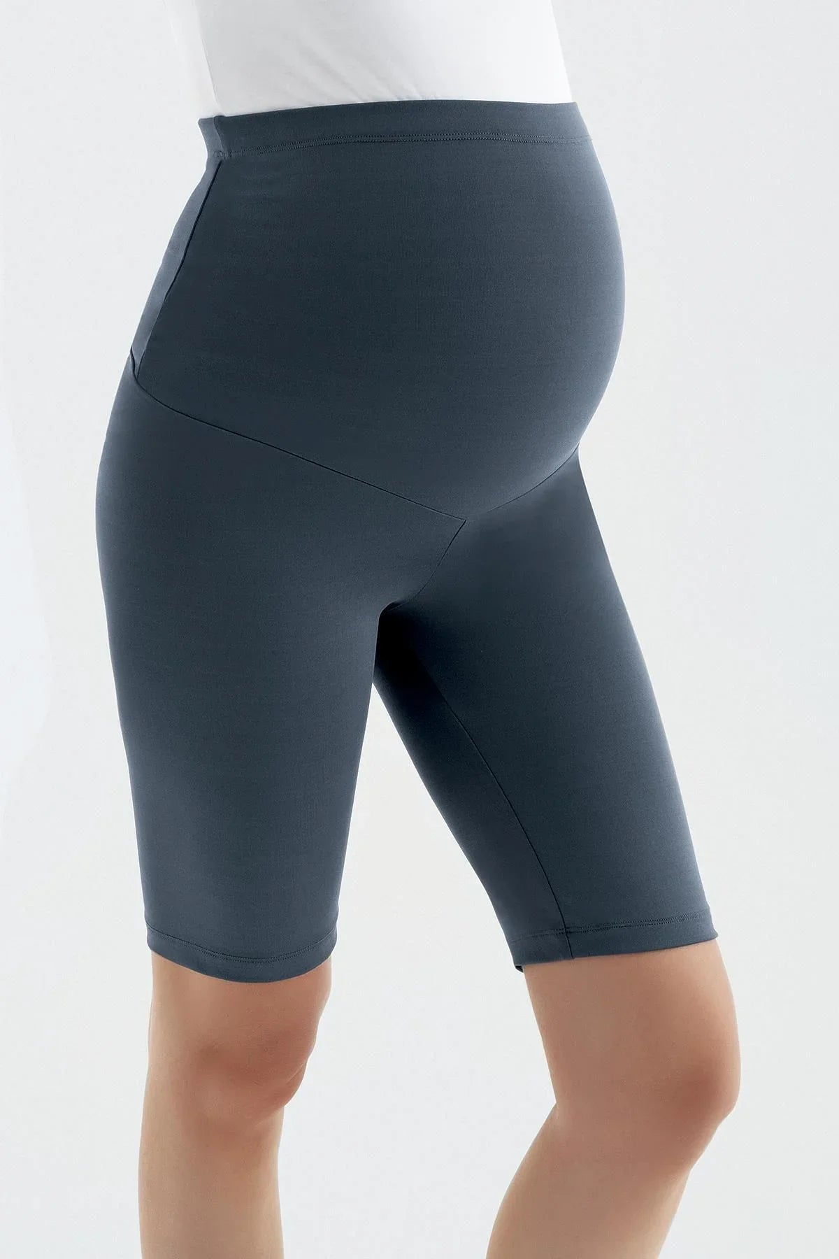 Above Knee Biker Flexible Adjustable Waist Maternity Tights T12