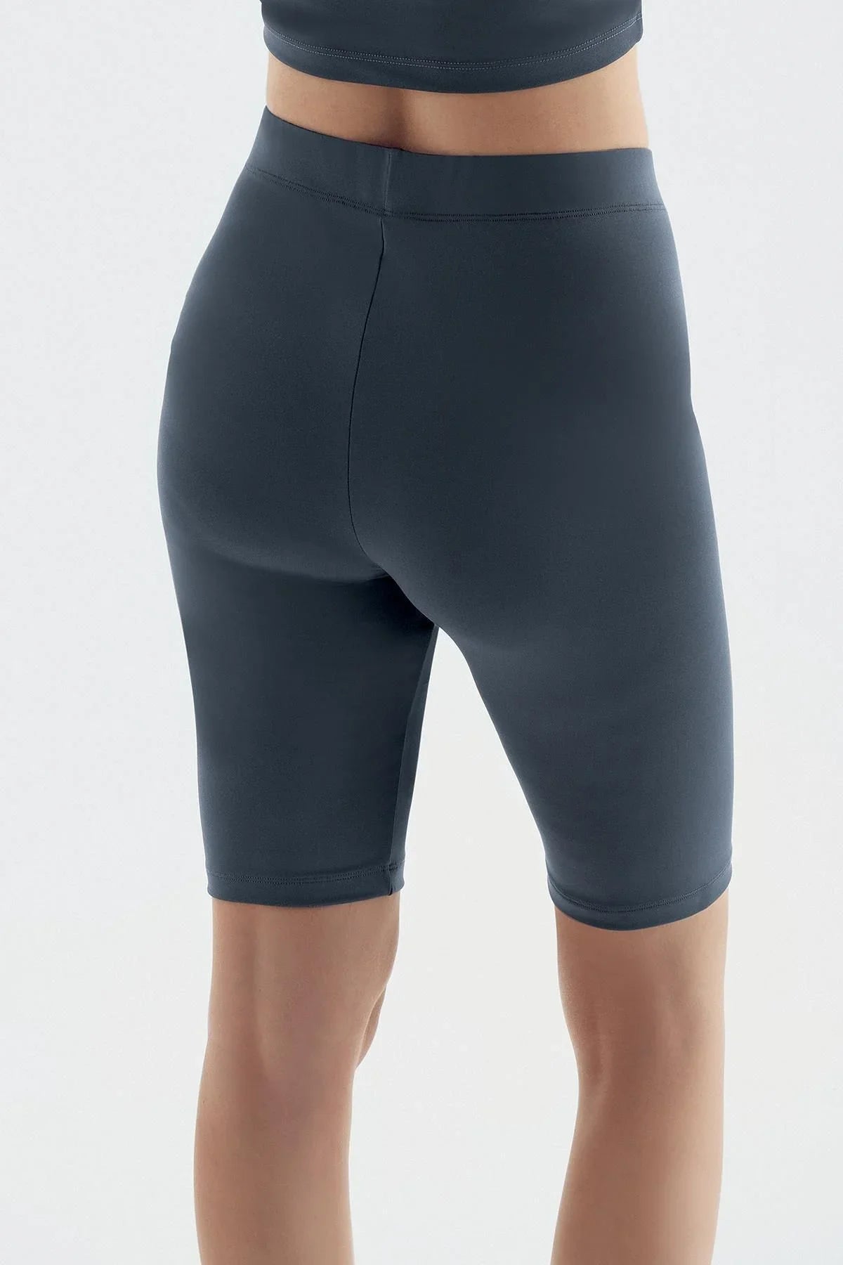 Diz Üstü Biker Esnek Yüksek Bel Tayt T11