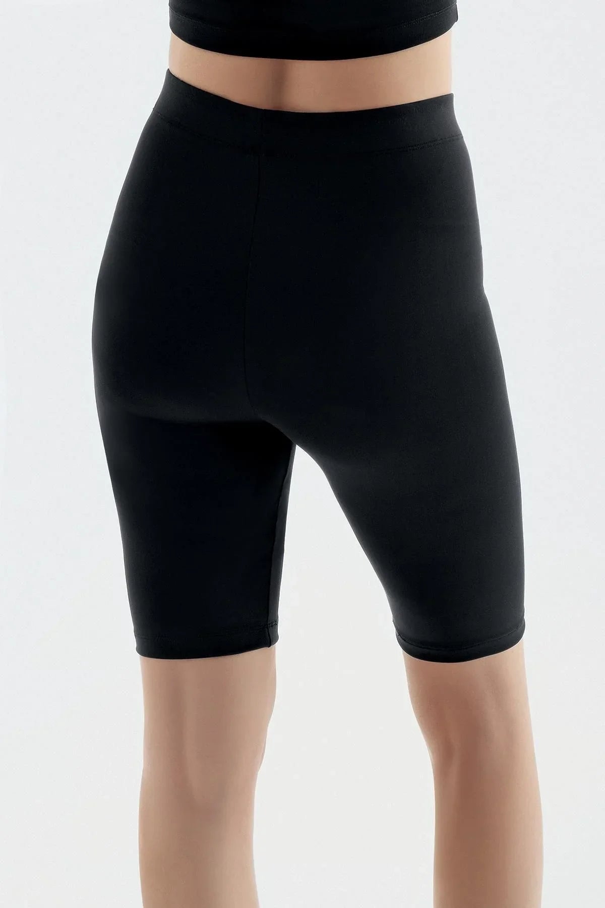 Diz Üstü Biker Esnek Yüksek Bel Tayt T11