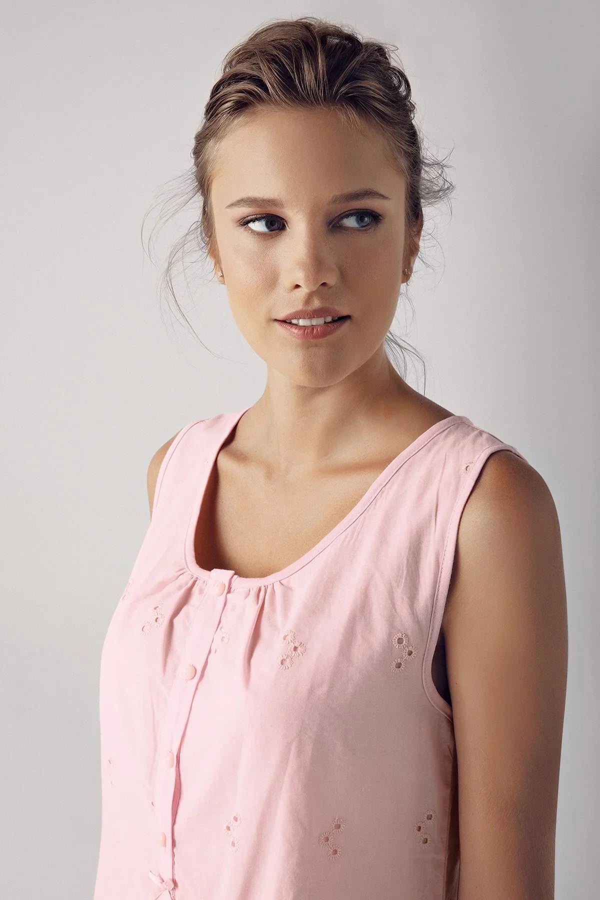 Dokuma Pamuklu Hamile Gecelik Sabahlık Takım 10402 - Artış Collection