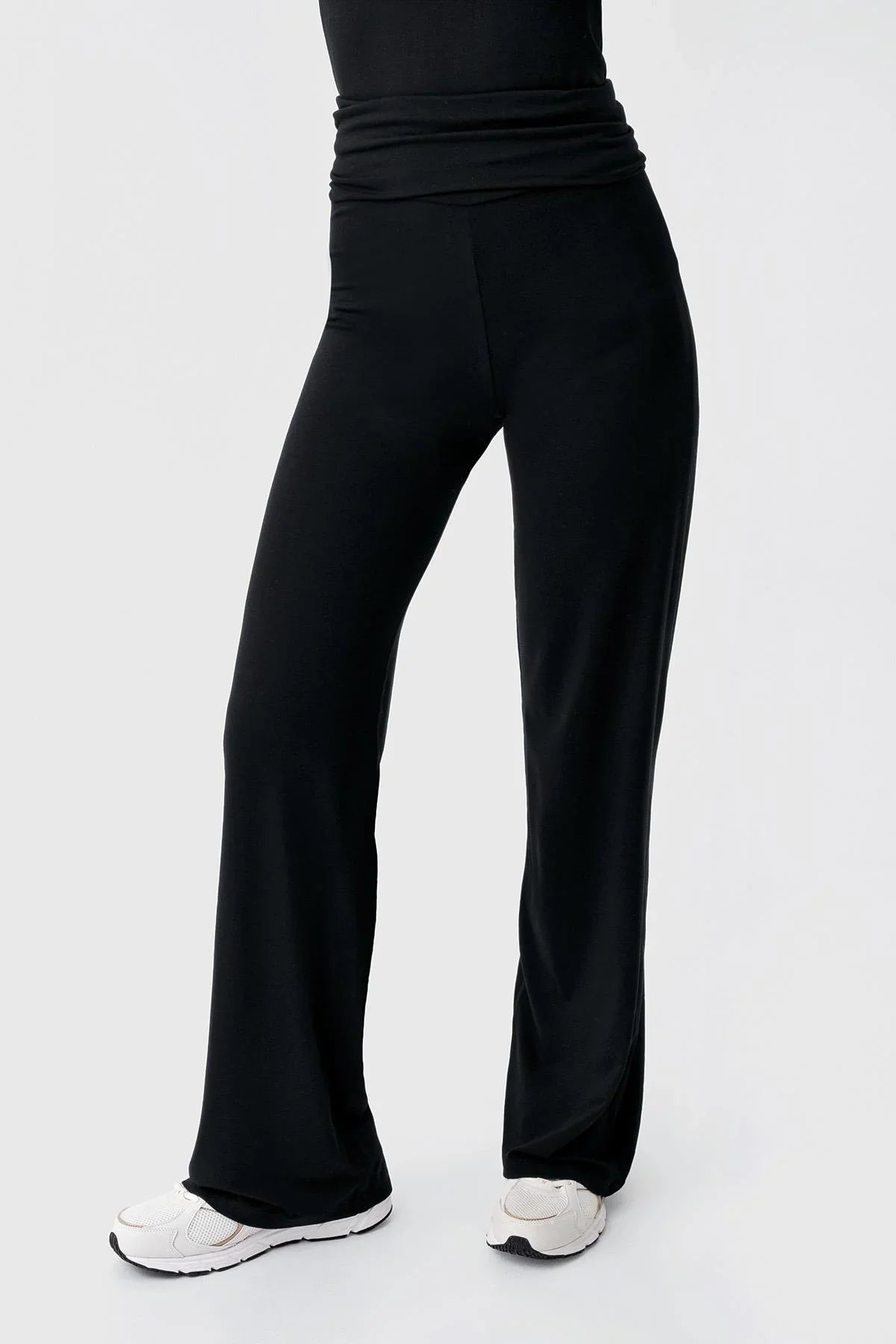 Düz Paça Katlanan Bel Esnek Viskoz Pantolon VTP01 - Artış Collection