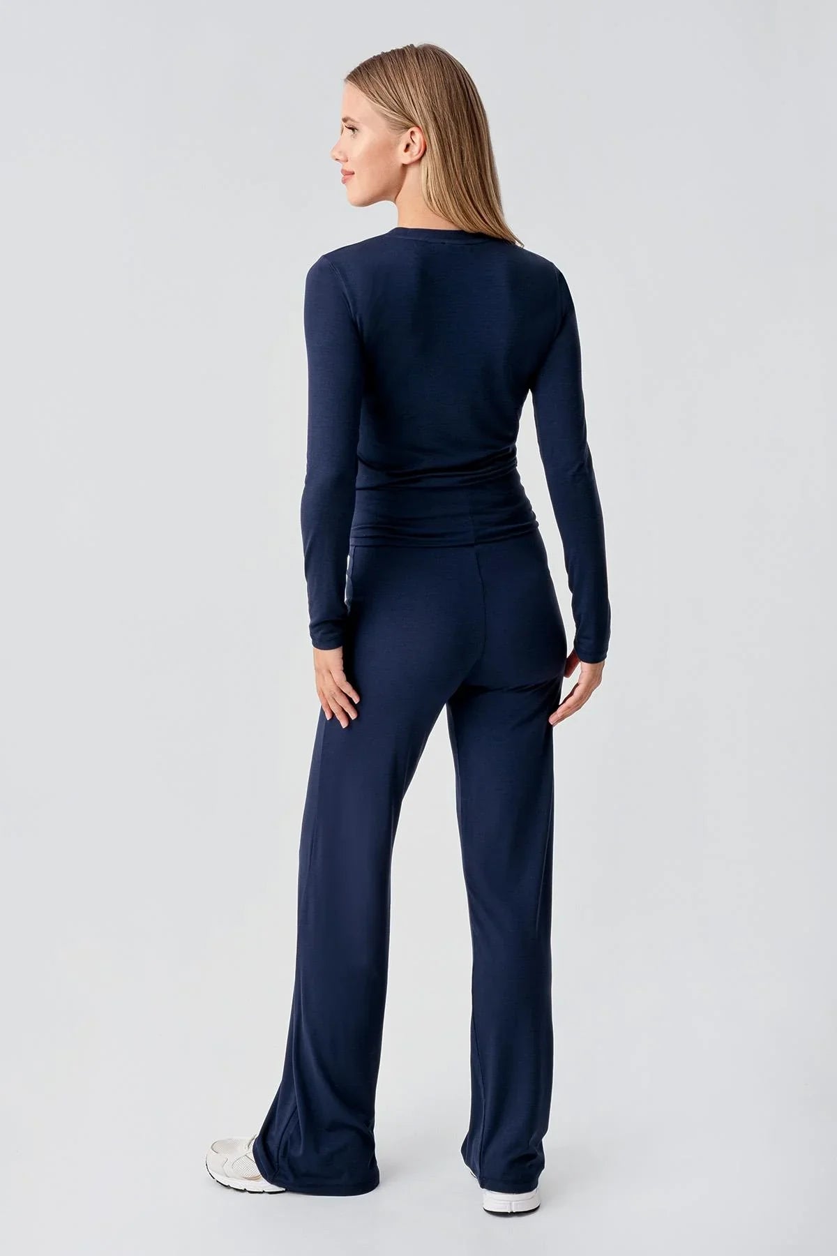 Düz Paça Katlanan Bel Esnek Viskoz Pantolon VTP01 - Artış Collection