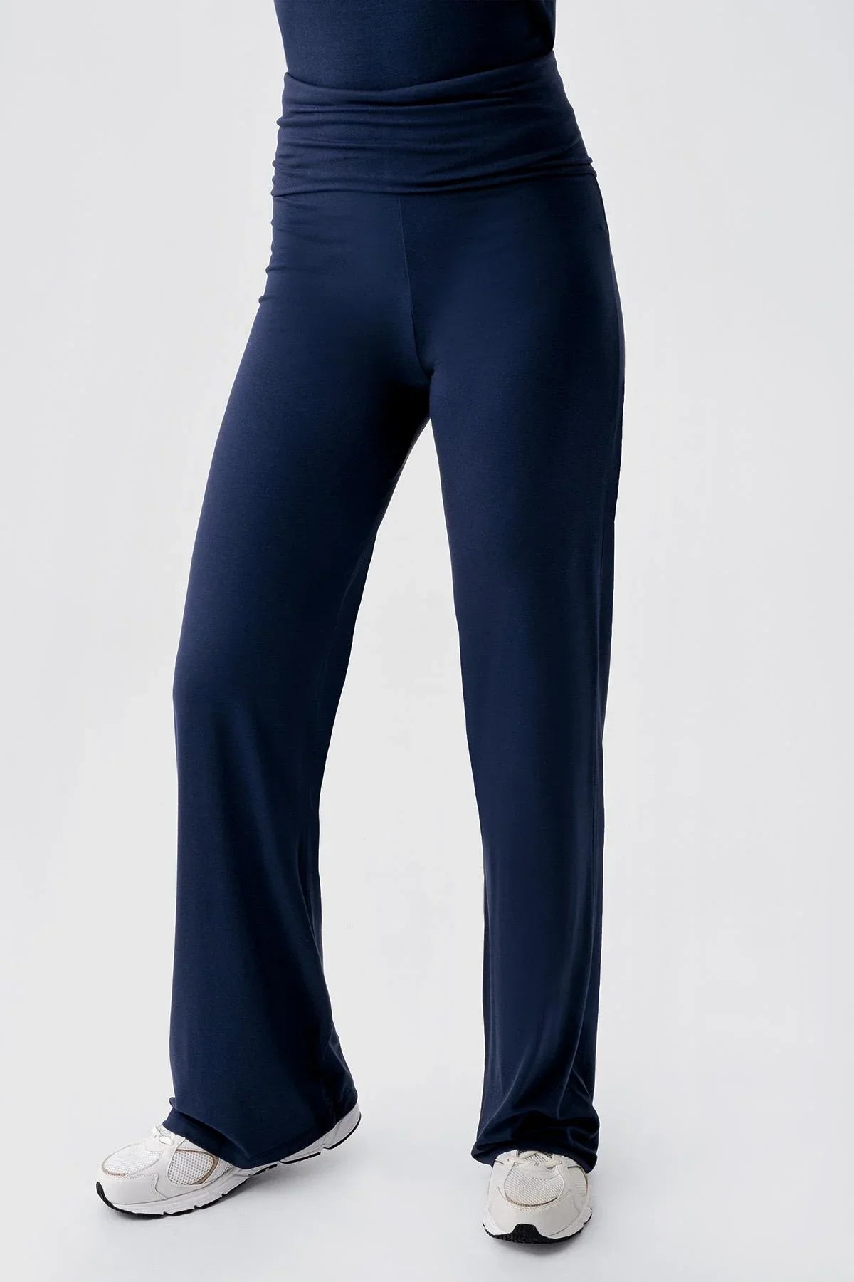 Düz Paça Katlanan Bel Esnek Viskoz Pantolon VTP01 - Artış Collection