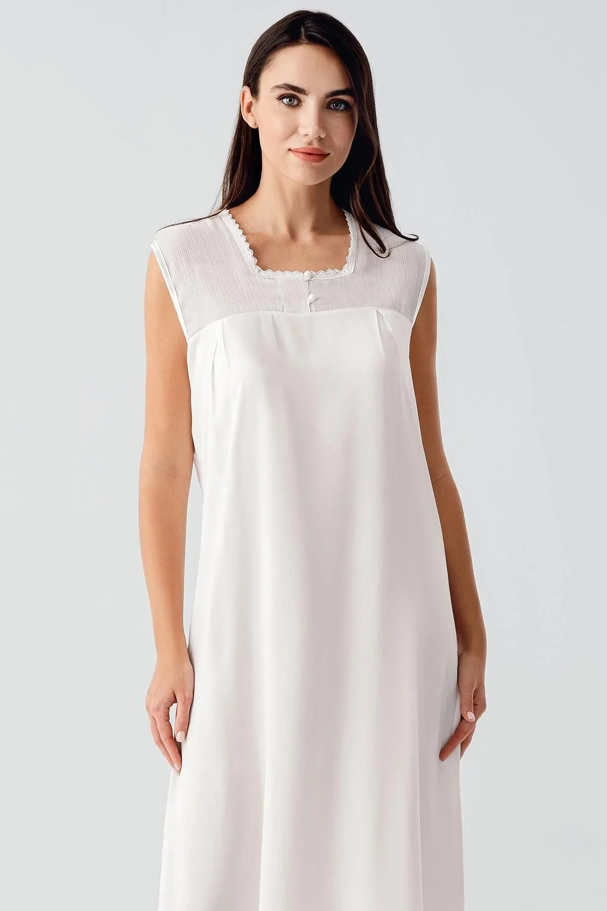 Elegant Dokuma Dantelli Viskoz Sabahlık Gecelik Takım BN01 - Artış Collection