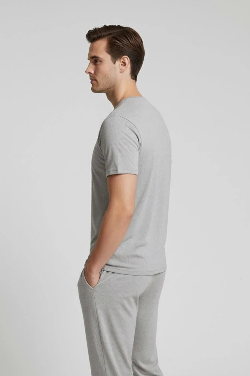 Erkek Kısa Kollu Basic Esnek Likralı Viskoz T-shirt MAN01