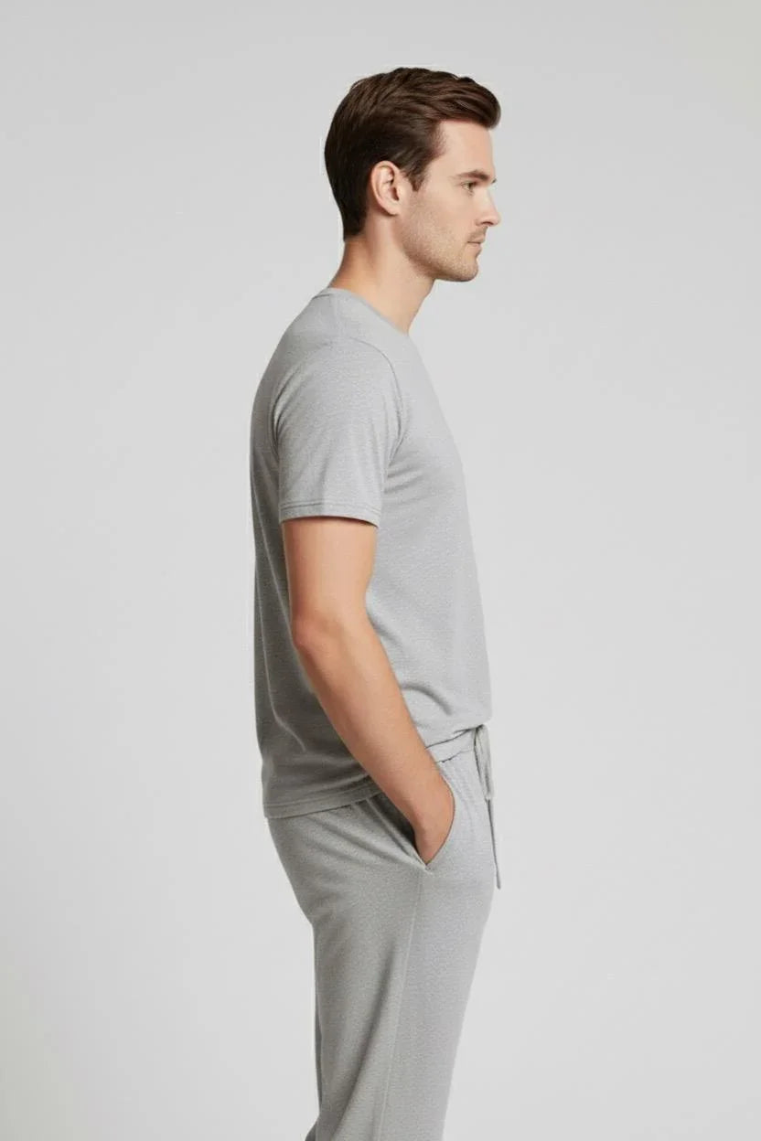 Erkek Kısa Kollu Basic Esnek Likralı Viskoz T-shirt MAN01