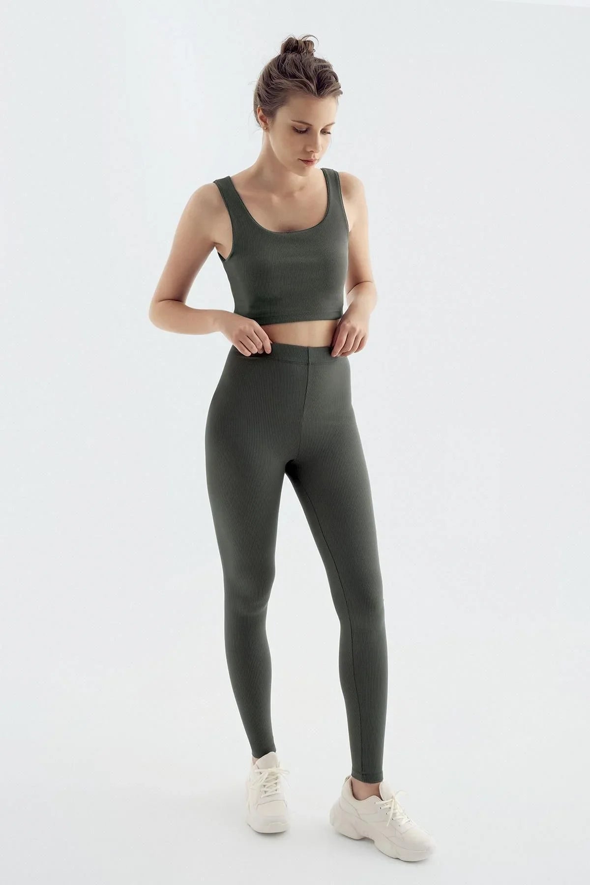 Fitilli Termal Şardonlu Sıcak Tutan Yüksel Bel Esnek Tayt F14