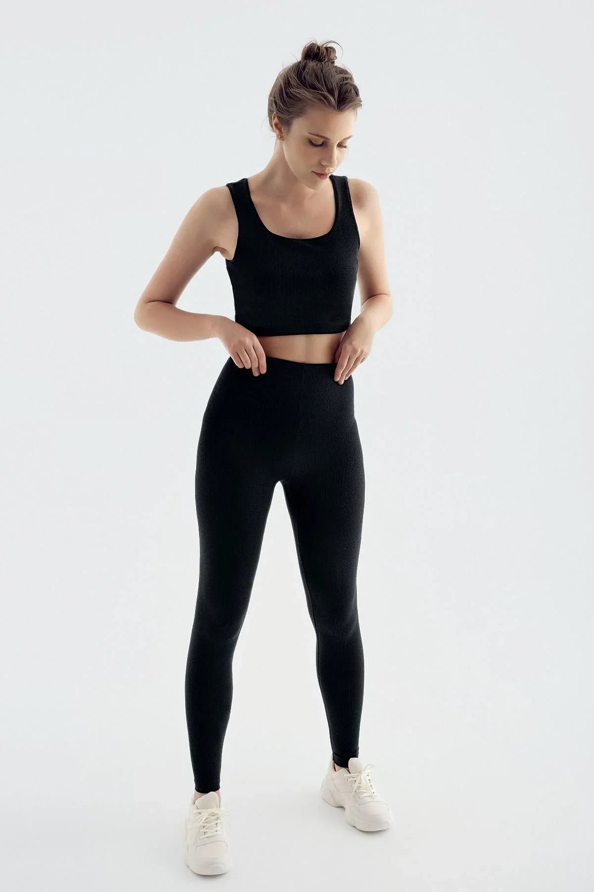 Fitilli Termal Şardonlu Sıcak Tutan Yüksel Bel Esnek Tayt F14