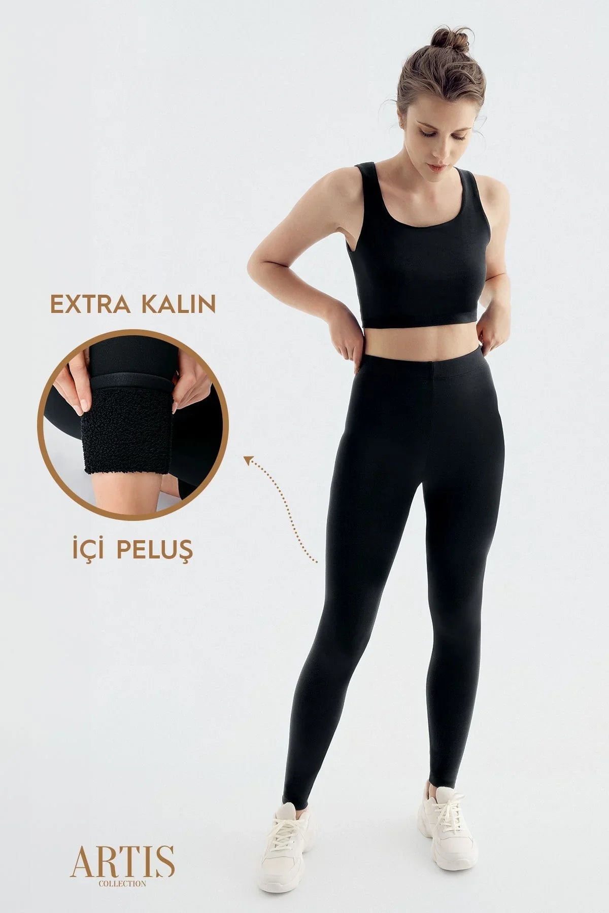 İçi Peluşlu Extra Kalın Esnek Kışlık Termal Tayt T22