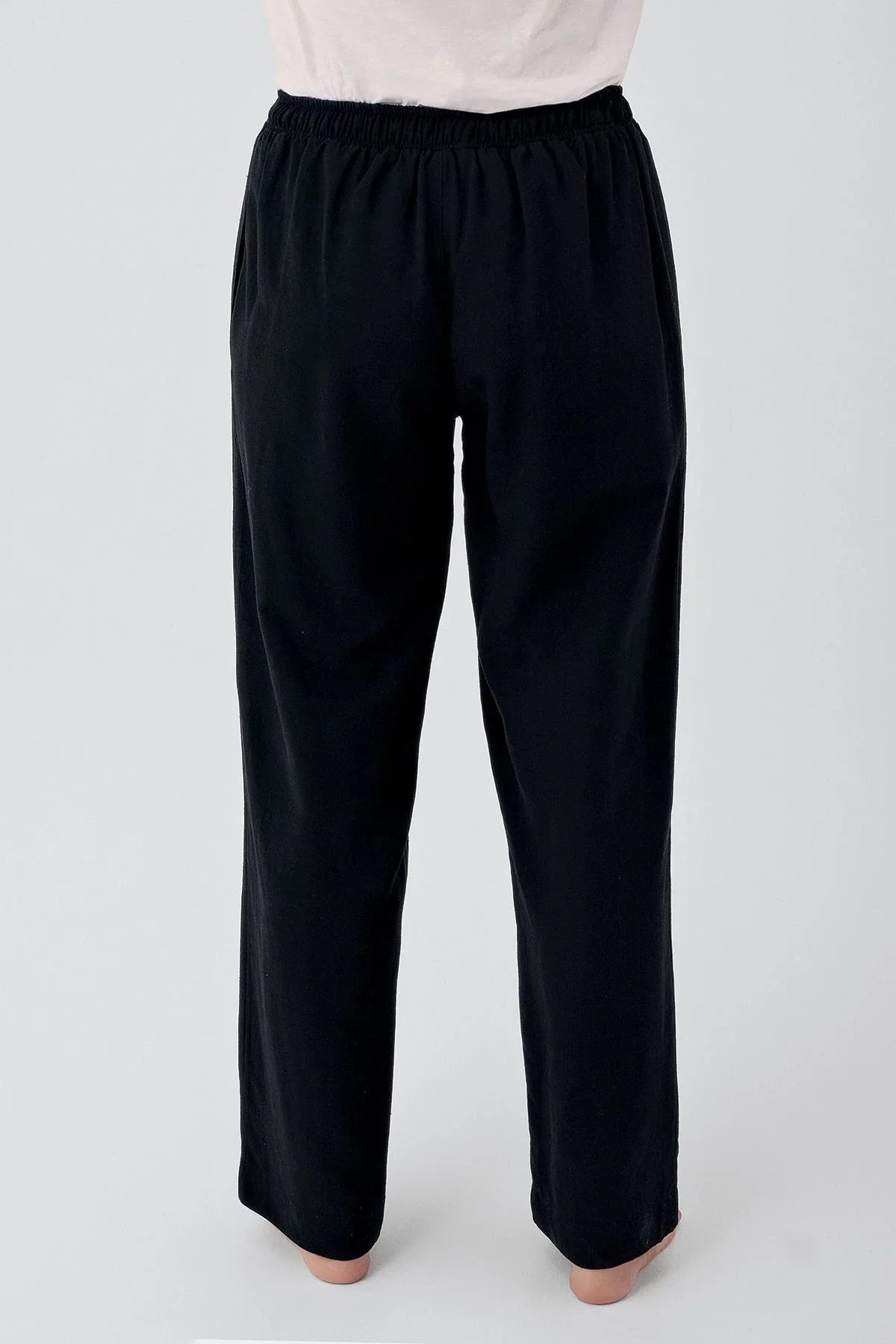 Kadın Keten Cepli Lastikli Boru Paça Pantolon K200 - Artış Collection