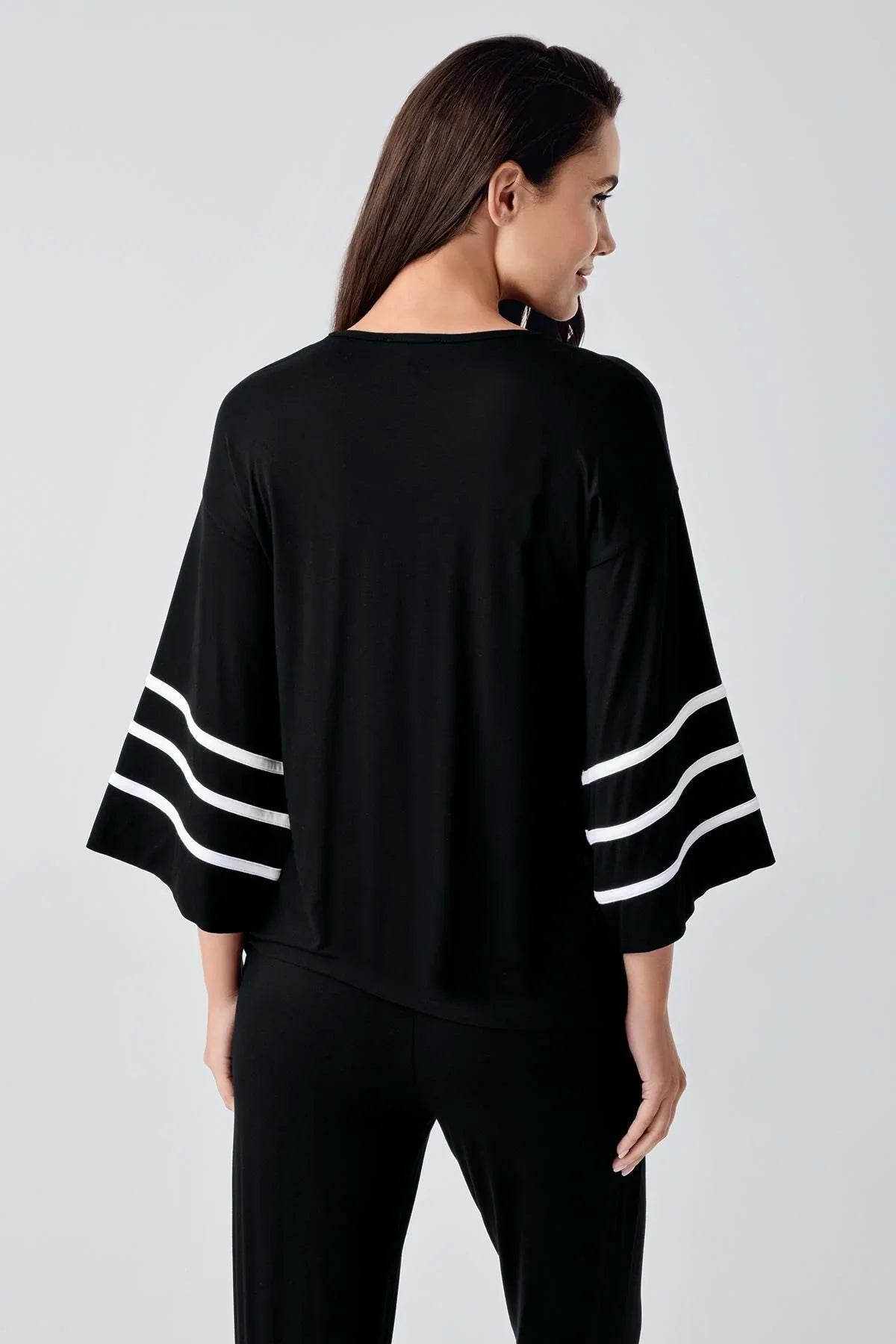 Kadın Kısa Kollu Esnek Viskoz Pijama Takım 22111 - Artış Collection