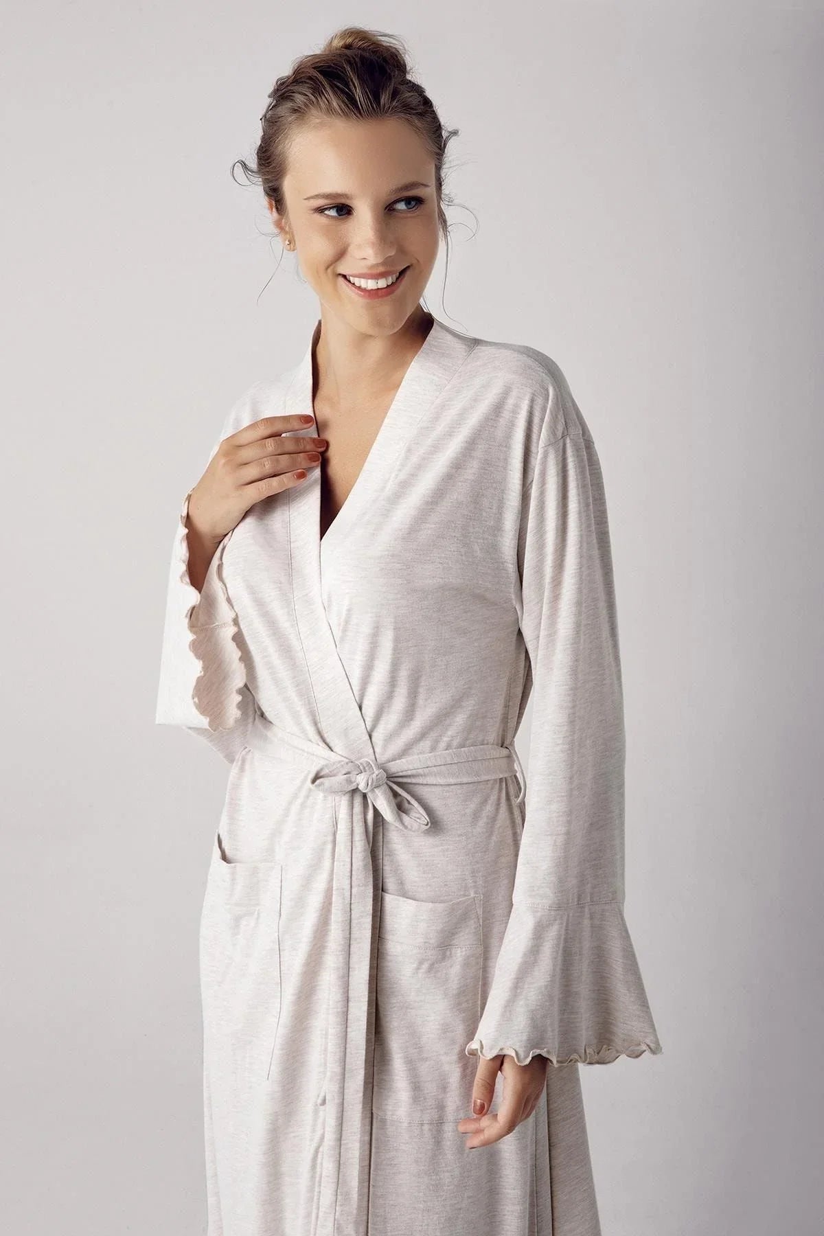 Kadın Pamuklu Sabahlık 13502