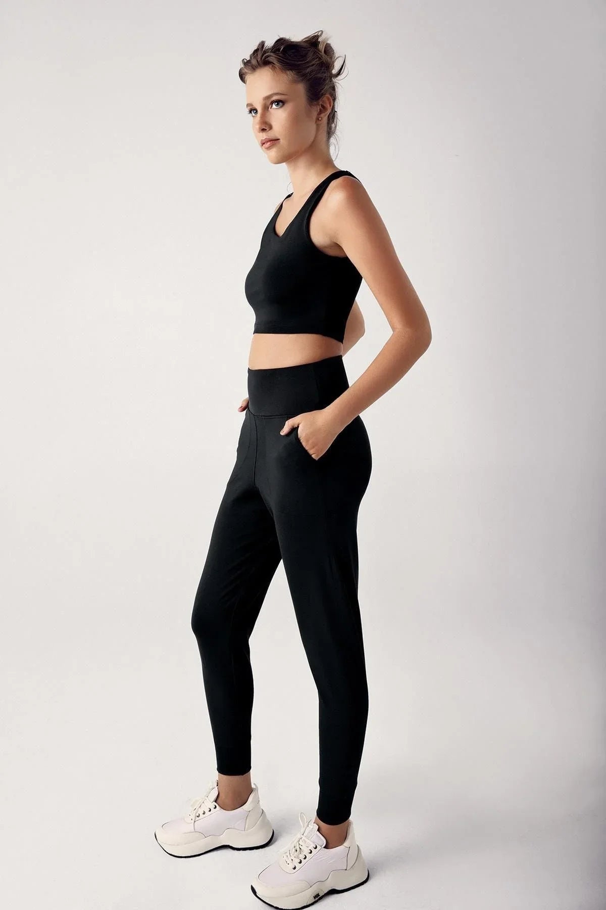 Women's High Waist Pocket Jogger Sweatpants E01