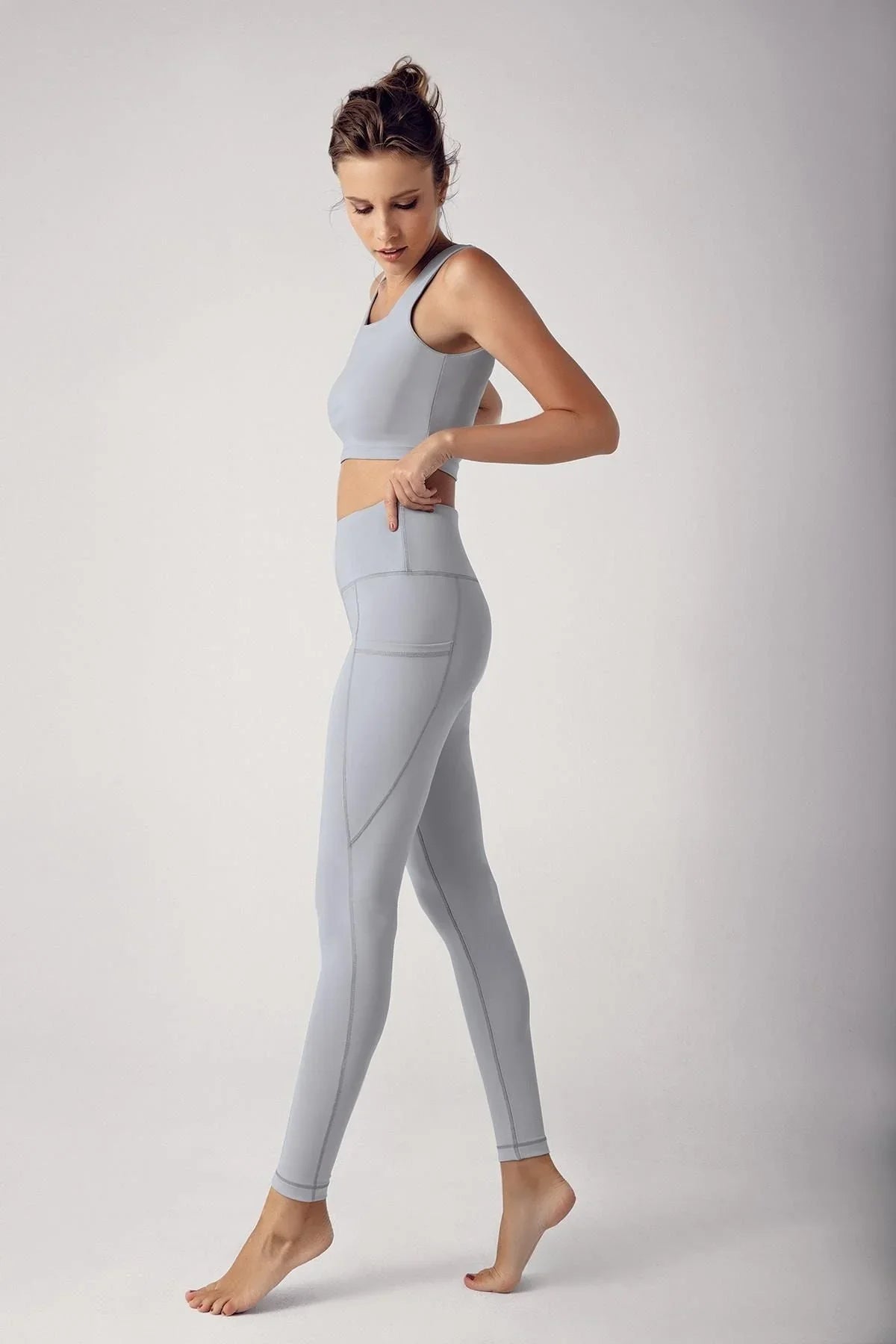 Kadın Yüksek Bel Cepli Spor Tayt T09