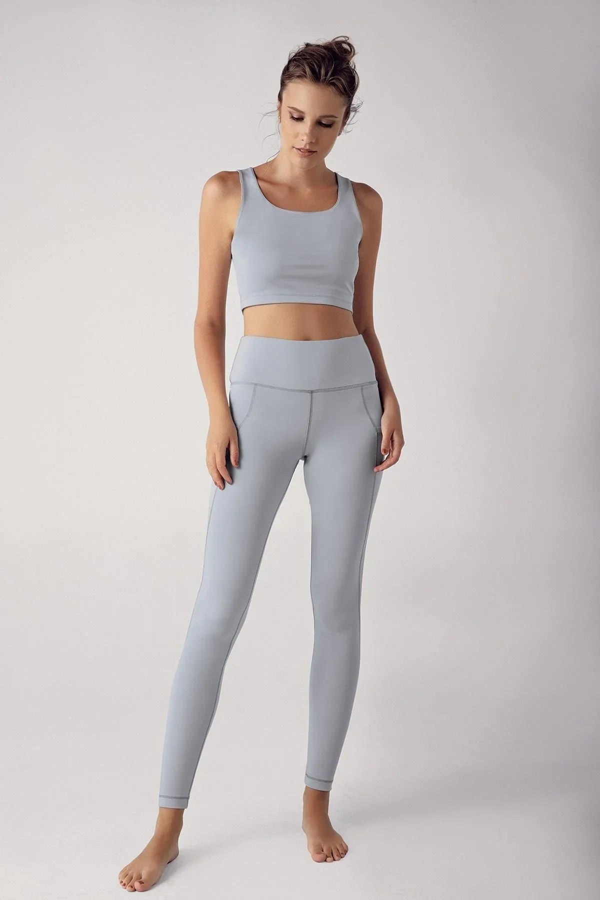 Kadın Yüksek Bel Cepli Spor Tayt T09