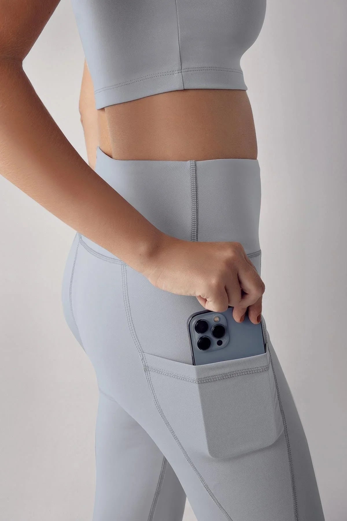 Kadın Yüksek Bel Cepli Spor Tayt T09