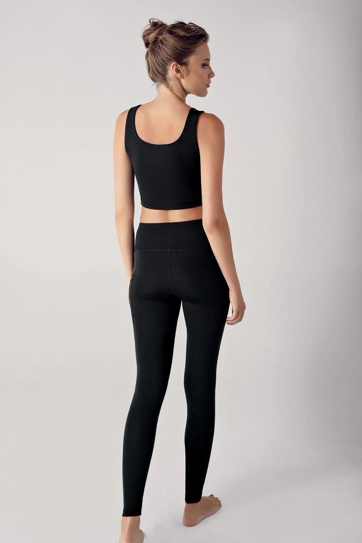 Kadın Yüksek Bel Cepli Spor Tayt T09