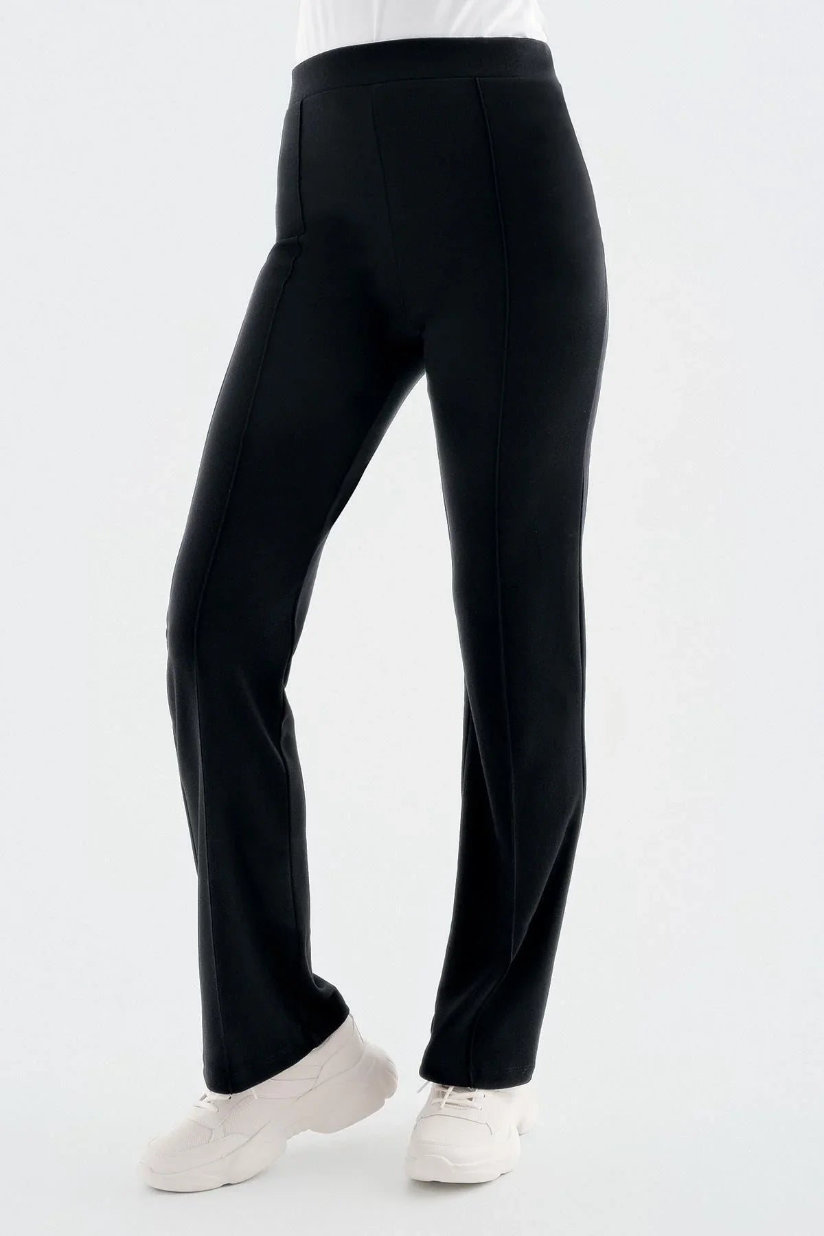 Kadın Yüksek Bel Esnek Çelik Örme Pantolon CLK04