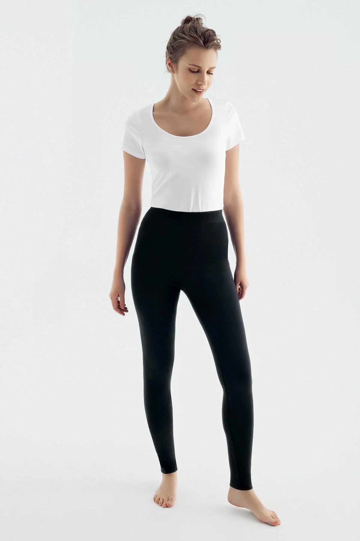 Kadın Yüksek Bel Esnek Çelik Örme Tayt CLK01