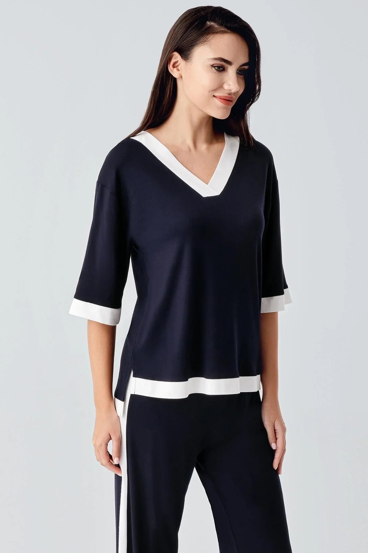 Kısa Kollu Esnek Viskoz Pijama Takım 17213 - Artış Collection