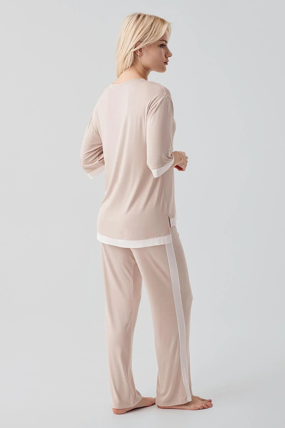 Kısa Kollu Esnek Viskoz Pijama Takım 17213 - Artış Collection