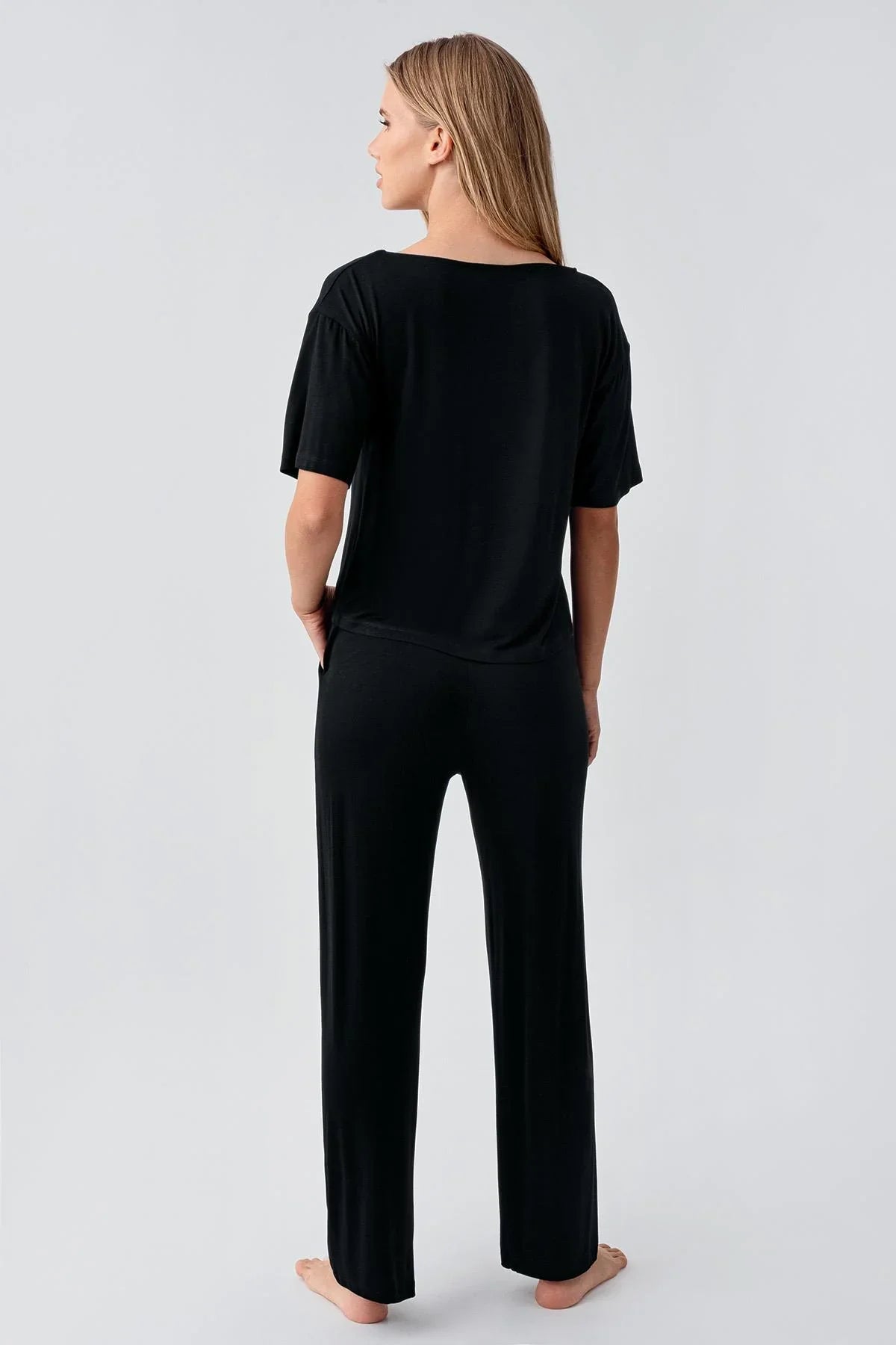 Kısa Kollu Esnek Viskoz Pijama Takım 18215 - Artış Collection
