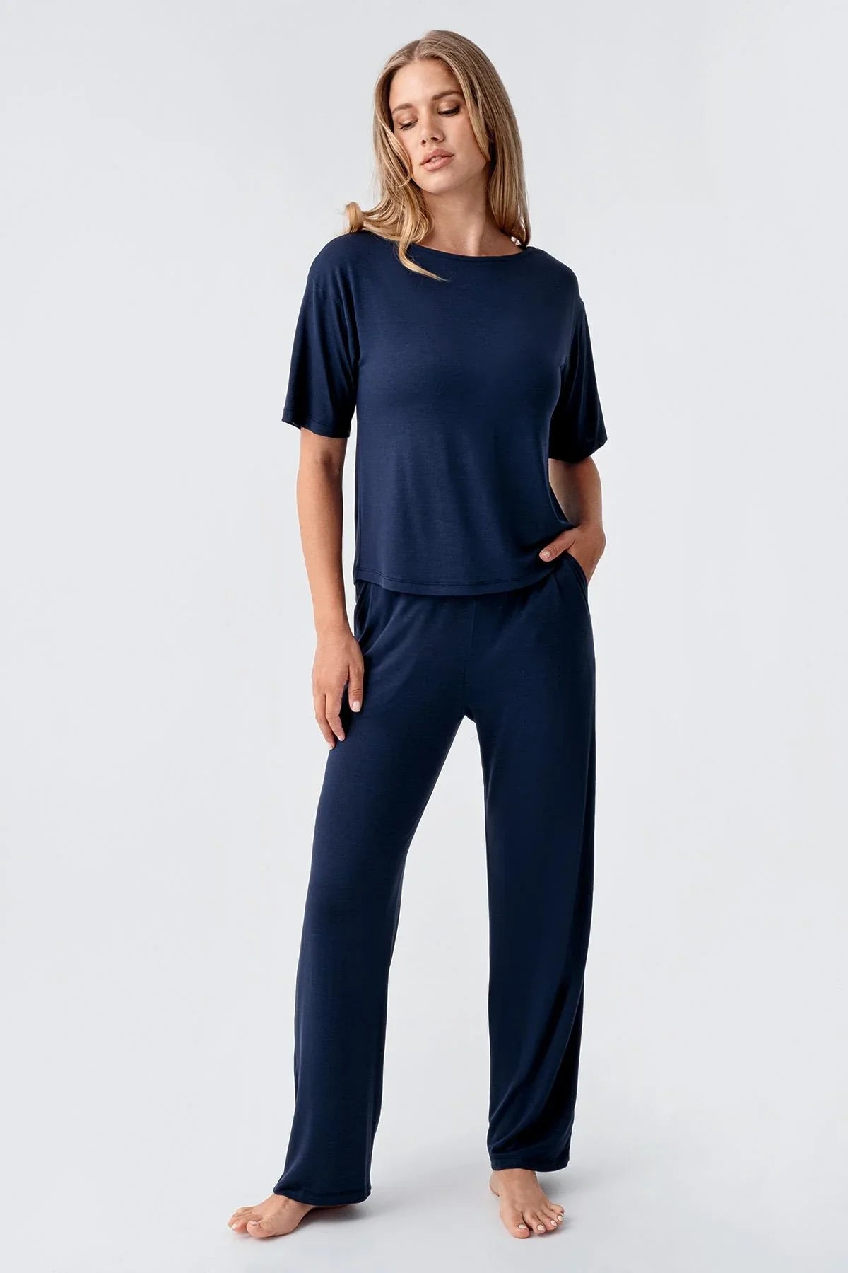 Kısa Kollu Esnek Viskoz Pijama Takım 18215 - Artış Collection