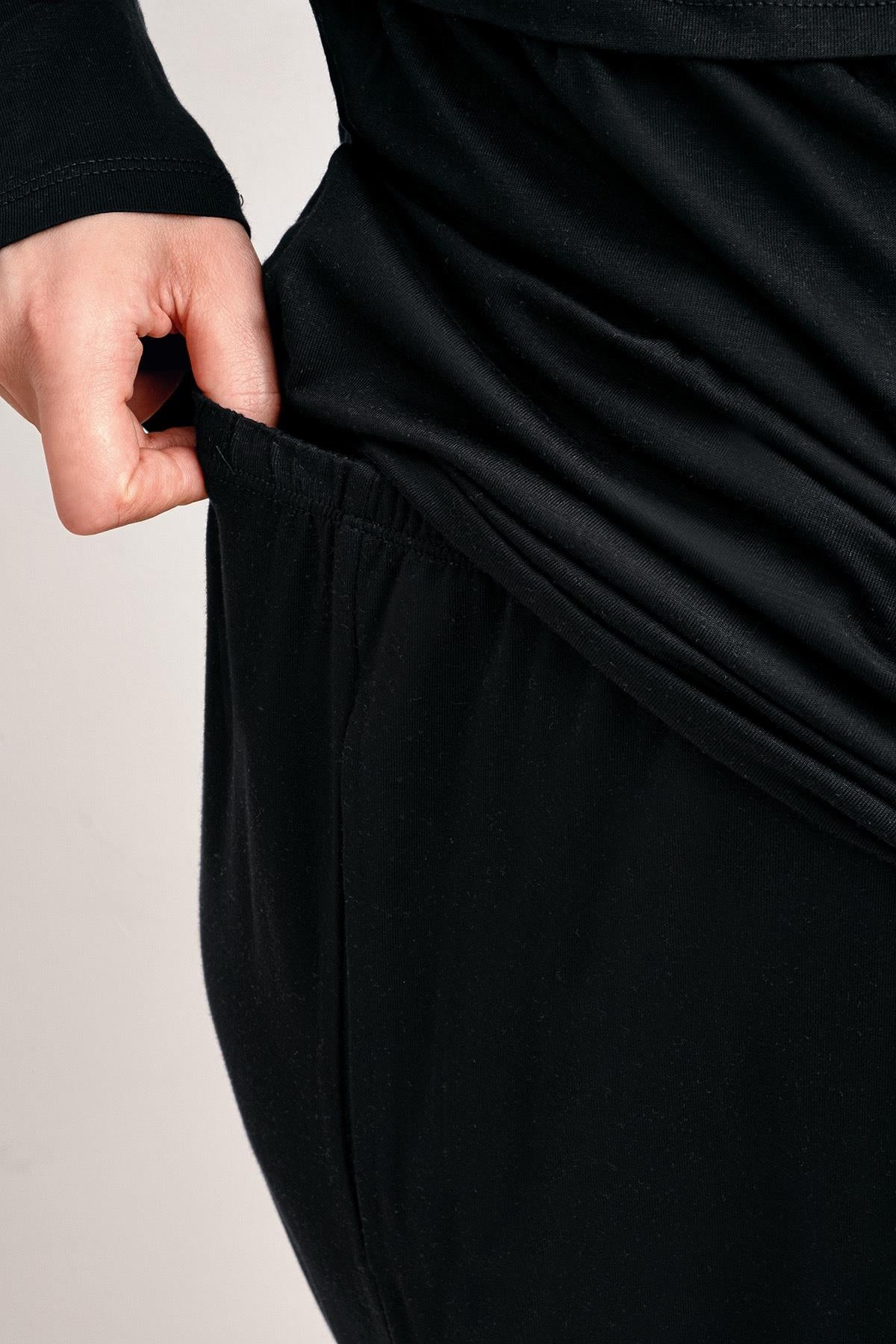 Uzun Kollu Esnek Viskoz Hamile Sabahlık Pijama Takım 20312