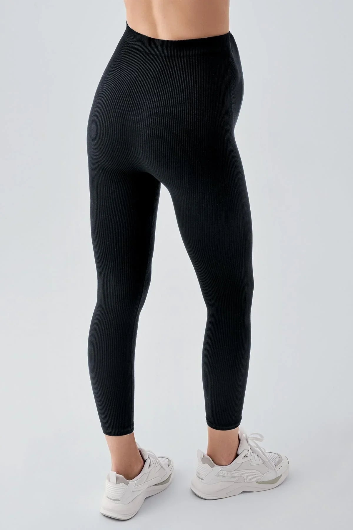 Seamless (Dikişsiz) Fitilli Yüksek Bel Toparlayıcı Ekstra Esnek Spor Hamile Tayt 26FS2