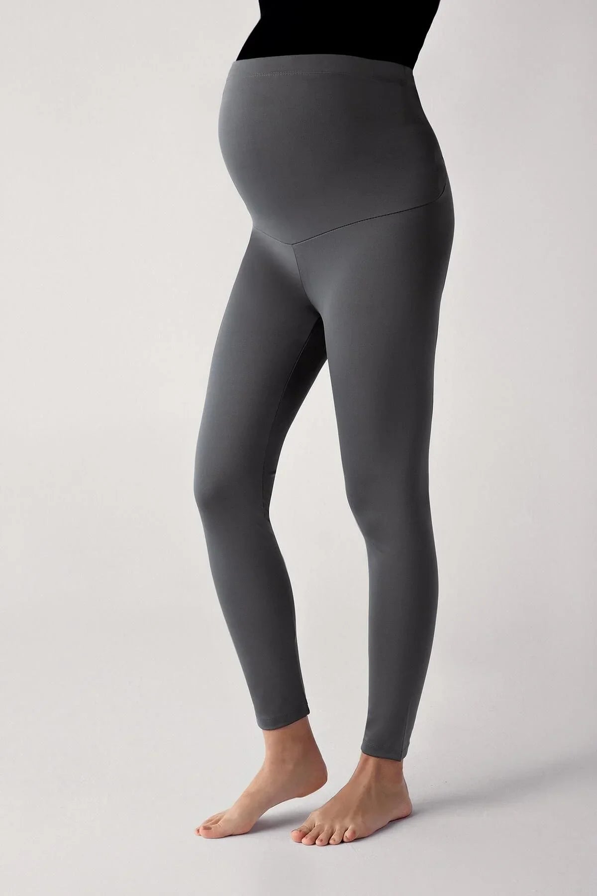 Termal Şardonlu Sıcak Tutan Esnek Beli Ayarlanabilir Kışlık Hamile Tayt T10