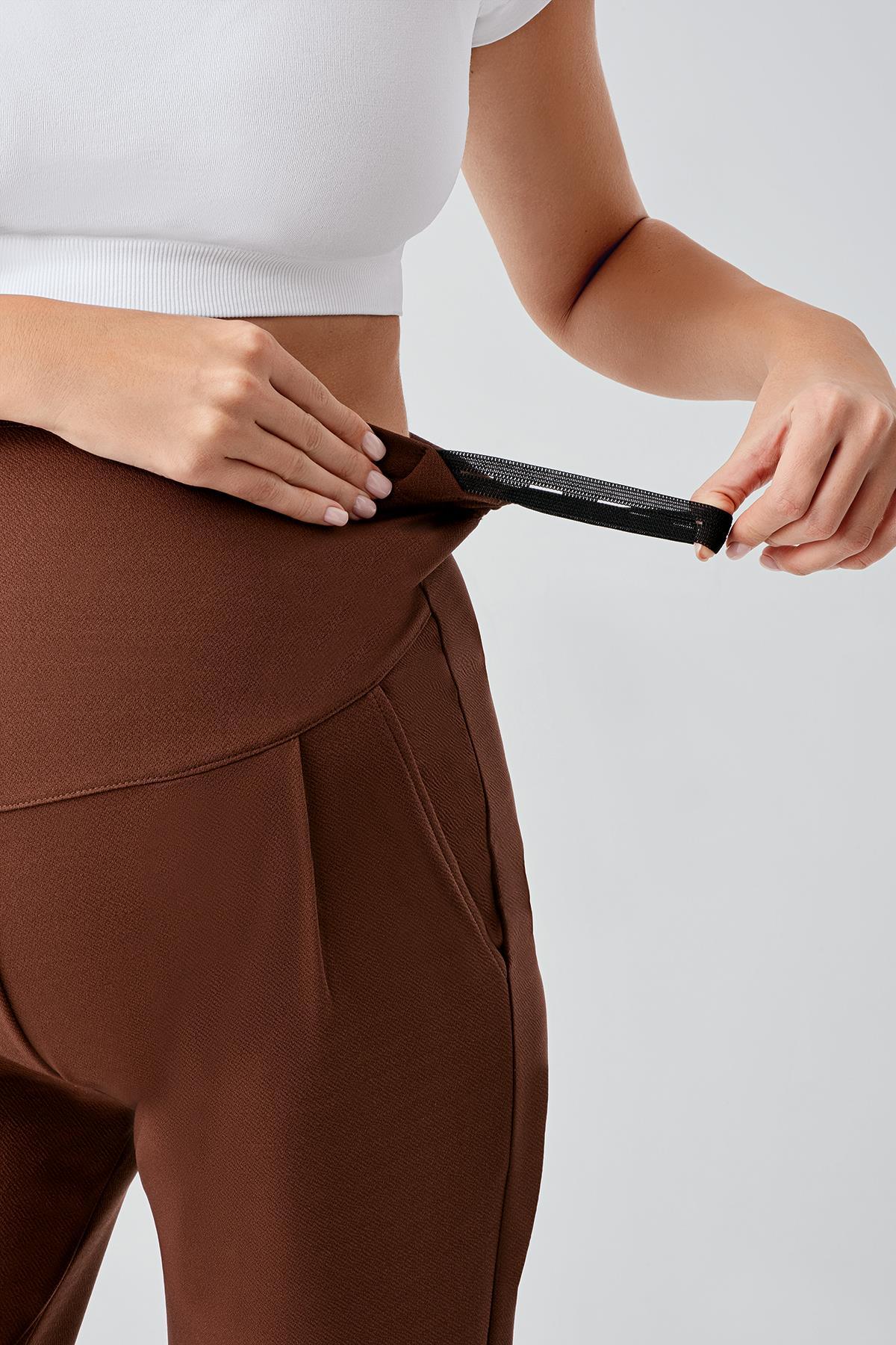 Adjustable High Waist Flexible Maternity Palazzo Trousers PLZ01