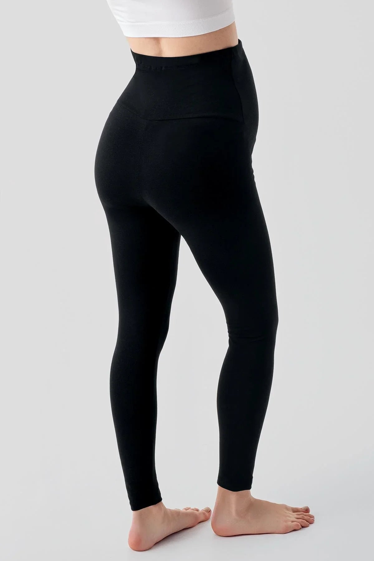 Adjustable High Waist Long Lycra Stretch Cotton Maternity Leggings T28