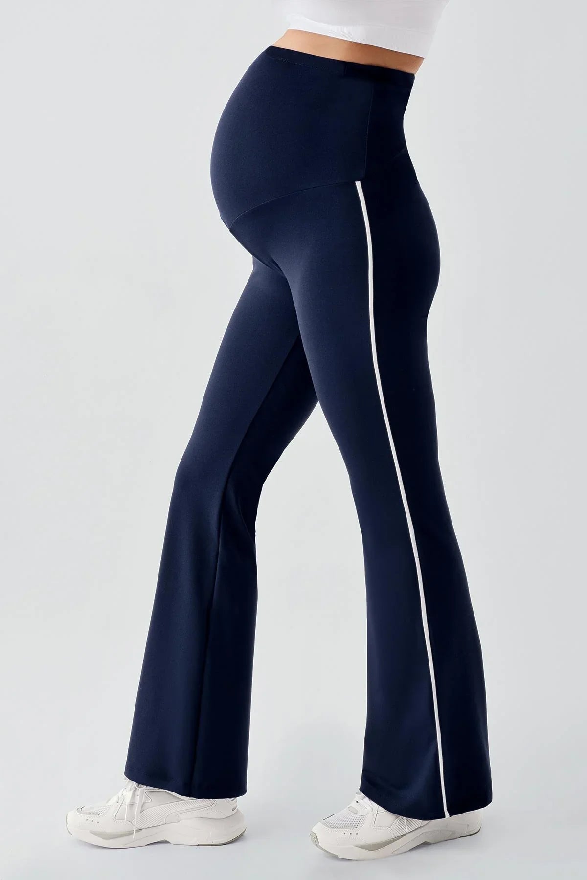 Biyeli İspanyol Paça Yüksek Bel Esnek Toparlayıcı Hamile Tayt T25