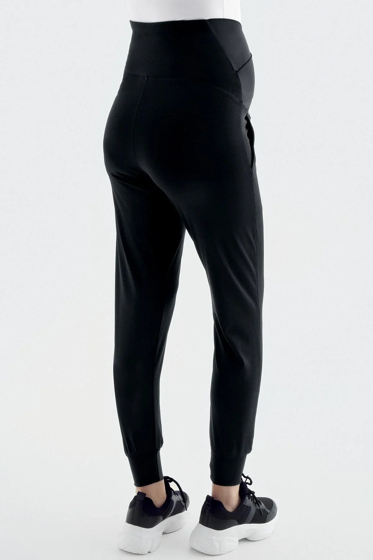 Çapraz Kemer Yüksek Bel Cepli Hamile Jogger Eşofman Altı E03