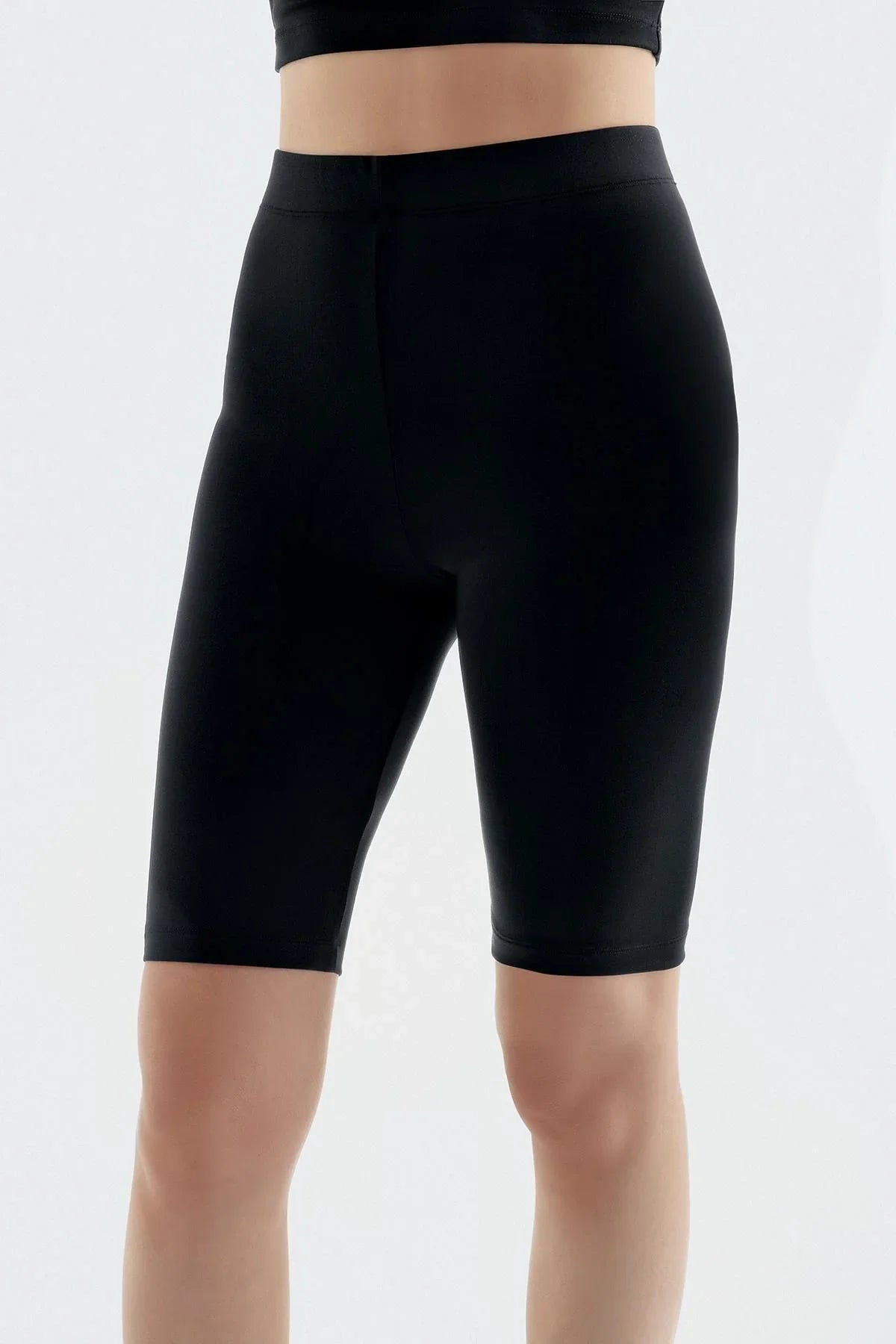 Diz Üstü Biker Esnek Yüksek Bel Tayt T11