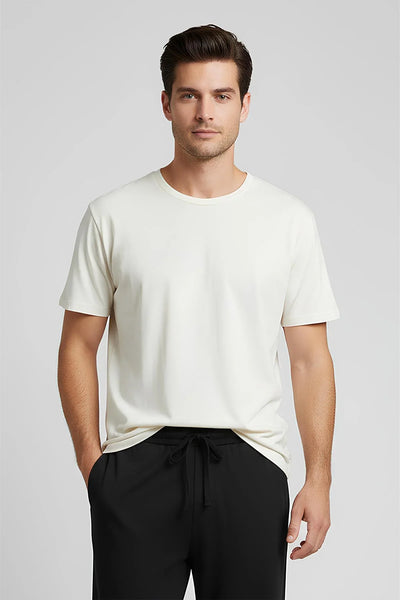 Men's Short Sleeve Basic Flexible Lycra Viscose T-shirt MAN01