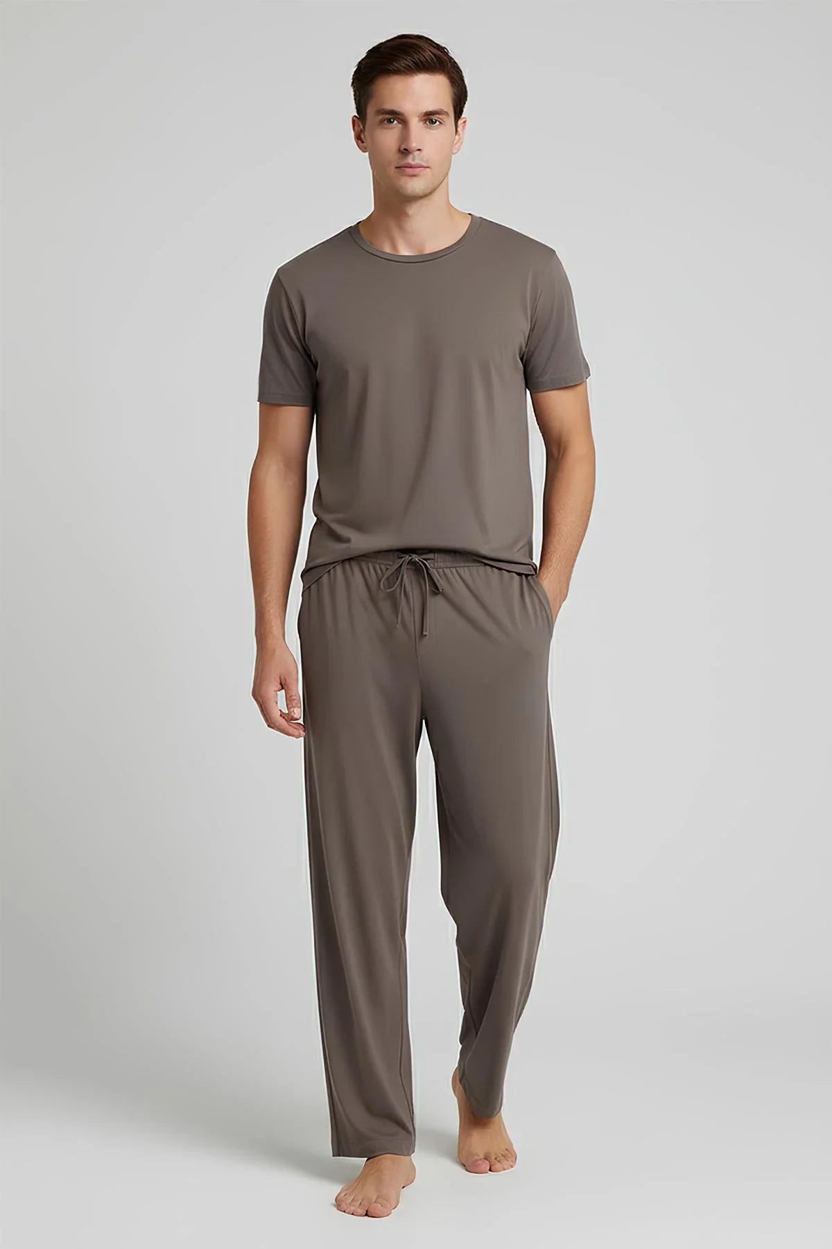 Men's Short Sleeve Basic Flexible Lycra Viscose T-shirt MAN01