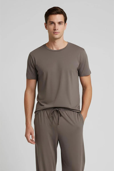 Men's Short Sleeve Basic Flexible Lycra Viscose T-shirt MAN01