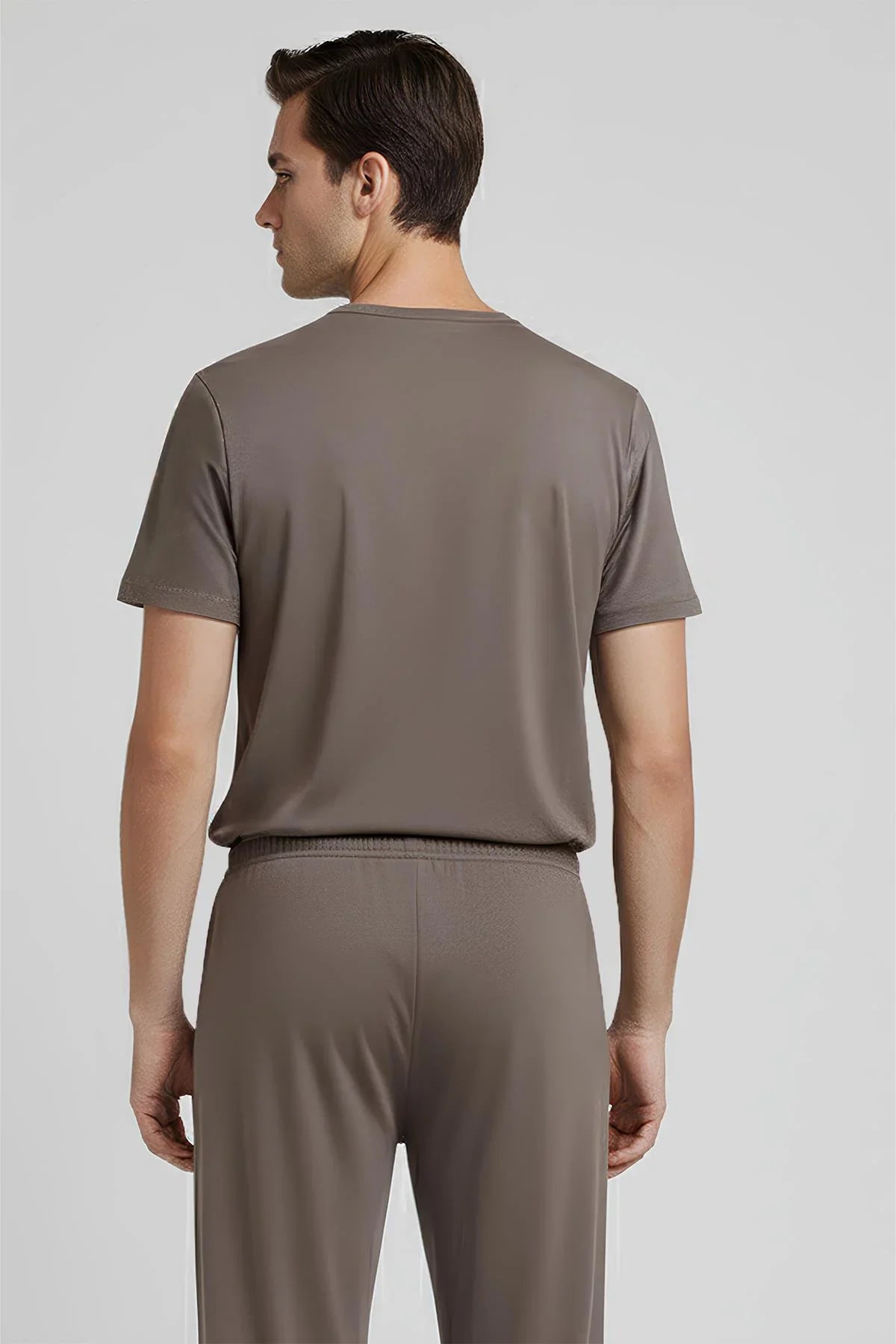 Erkek Kısa Kollu Basic Esnek Likralı Viskoz T-shirt MAN01