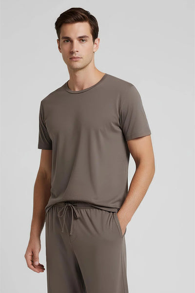 Men's Short Sleeve Basic Flexible Lycra Viscose T-shirt MAN01