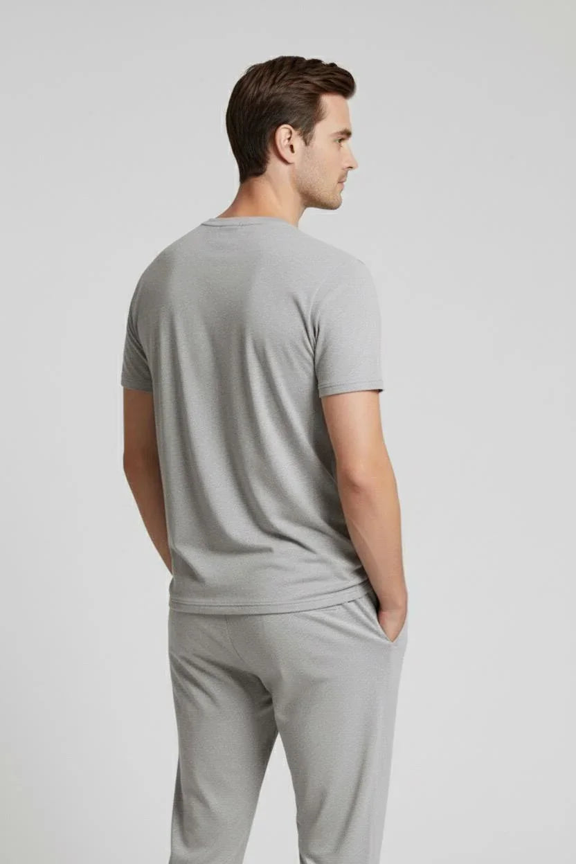 Erkek Kısa Kollu Basic Esnek Likralı Viskoz T-shirt MAN01